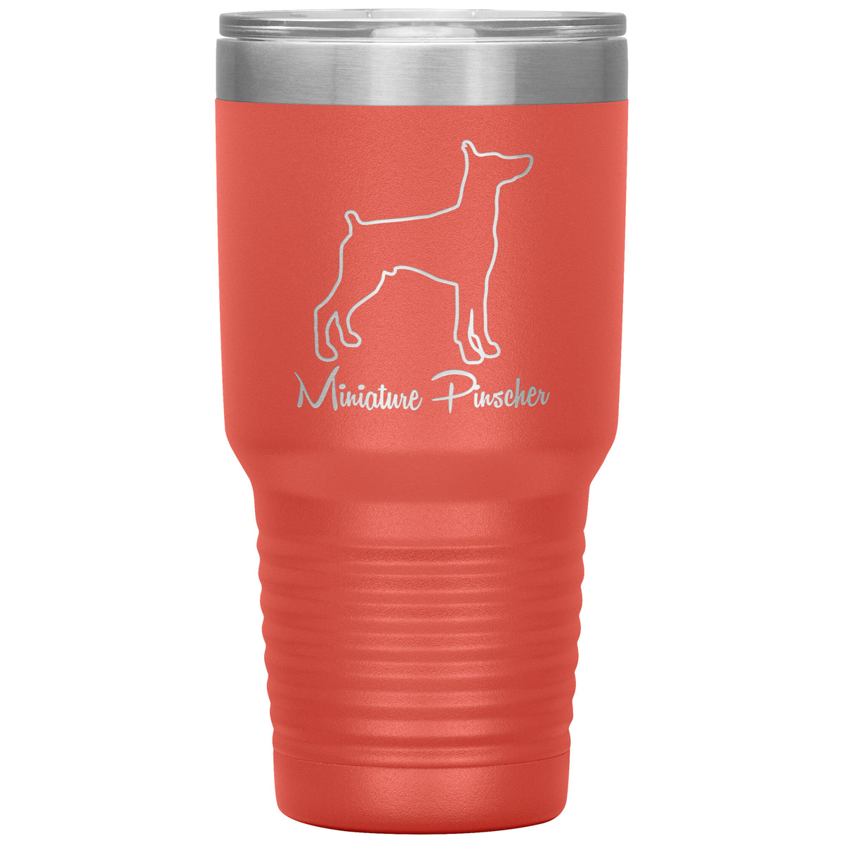 Miniature Pinscher Dog Outlined Silhouette 30oz Insulated Tumbler