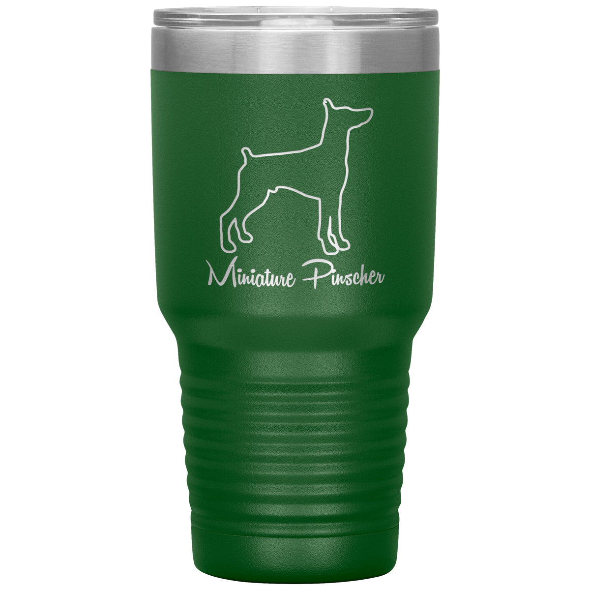 Miniature Pinscher Dog Outlined Silhouette 30oz Insulated Tumbler