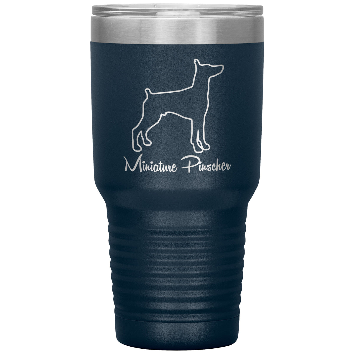 Miniature Pinscher Dog Outlined Silhouette 30oz Insulated Tumbler