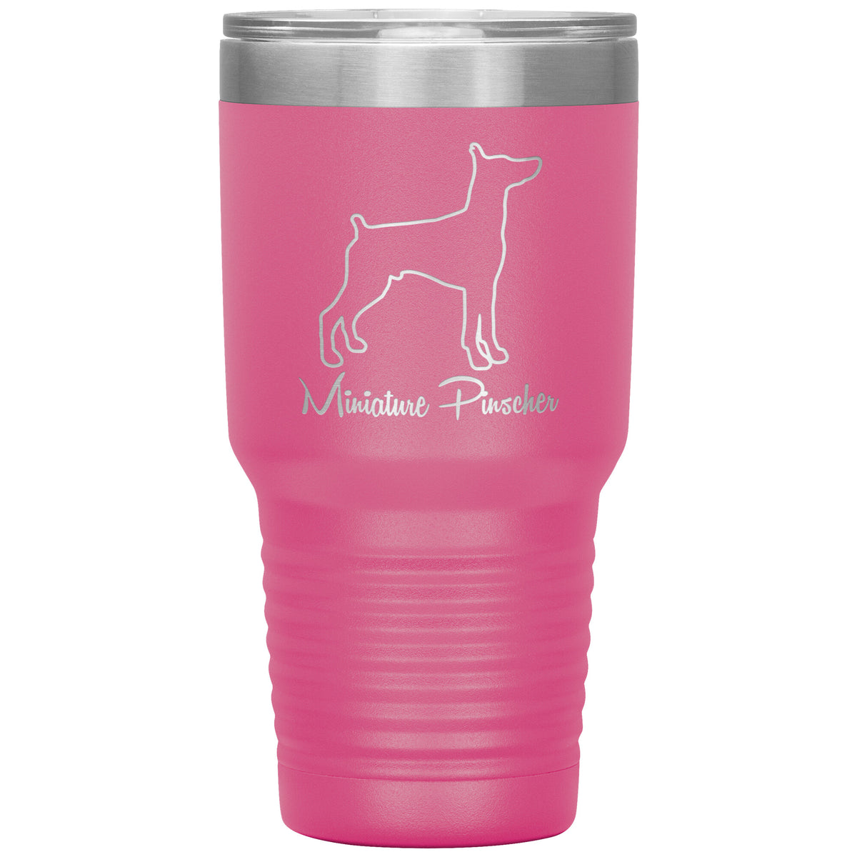 Miniature Pinscher Dog Outlined Silhouette 30oz Insulated Tumbler