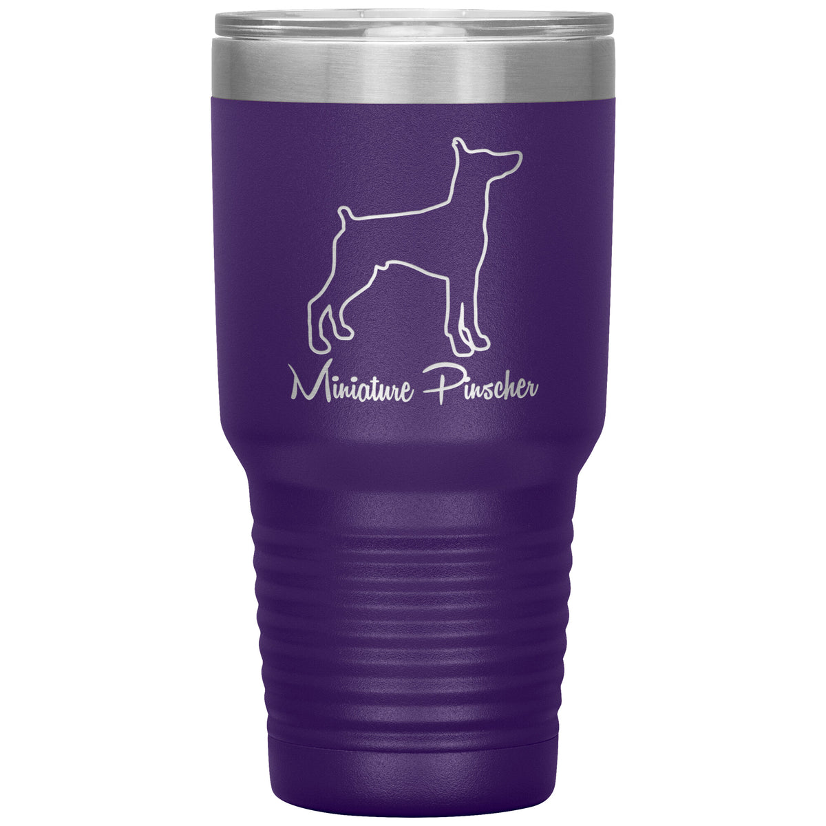 Miniature Pinscher Dog Outlined Silhouette 30oz Insulated Tumbler