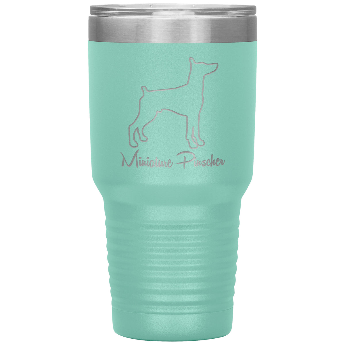 Miniature Pinscher Dog Outlined Silhouette 30oz Insulated Tumbler