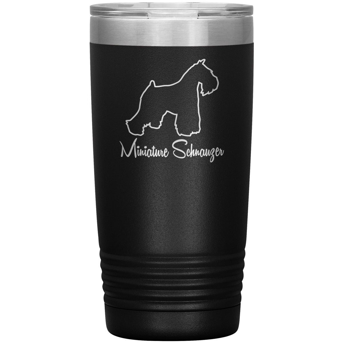 Miniature Schnauzer Dog Outlined Silhouette 20oz Insulated Tumbler
