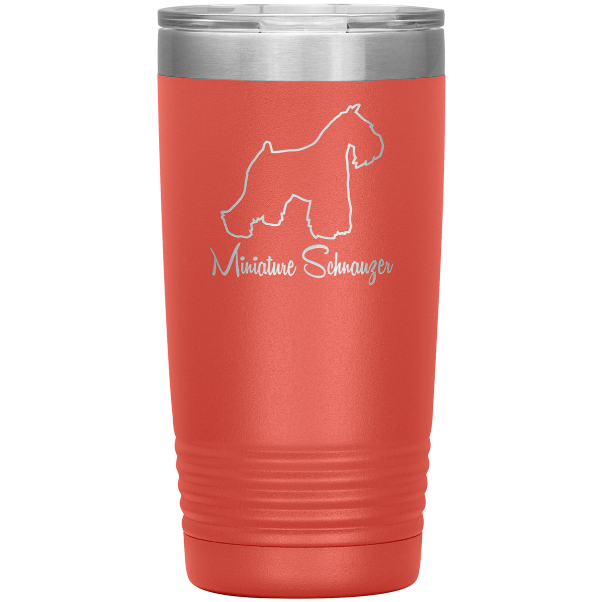 Miniature Schnauzer Dog Outlined Silhouette 20oz Insulated Tumbler