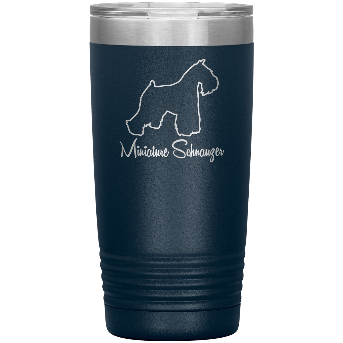 Miniature Schnauzer Dog Outlined Silhouette 20oz Insulated Tumbler