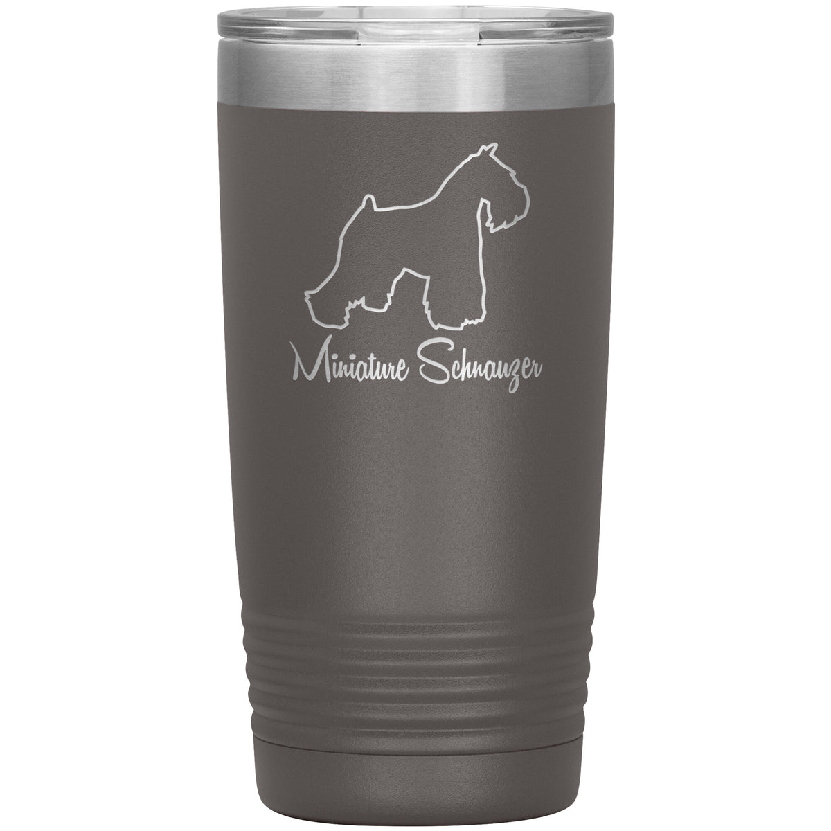 Miniature Schnauzer Dog Outlined Silhouette 20oz Insulated Tumbler