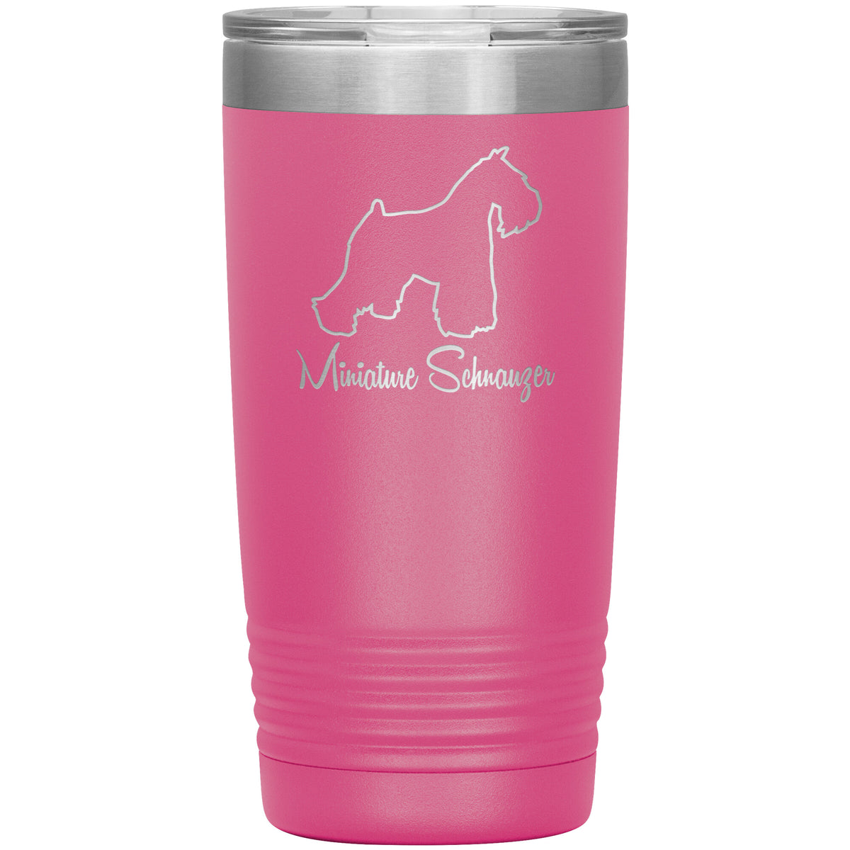 Miniature Schnauzer Dog Outlined Silhouette 20oz Insulated Tumbler