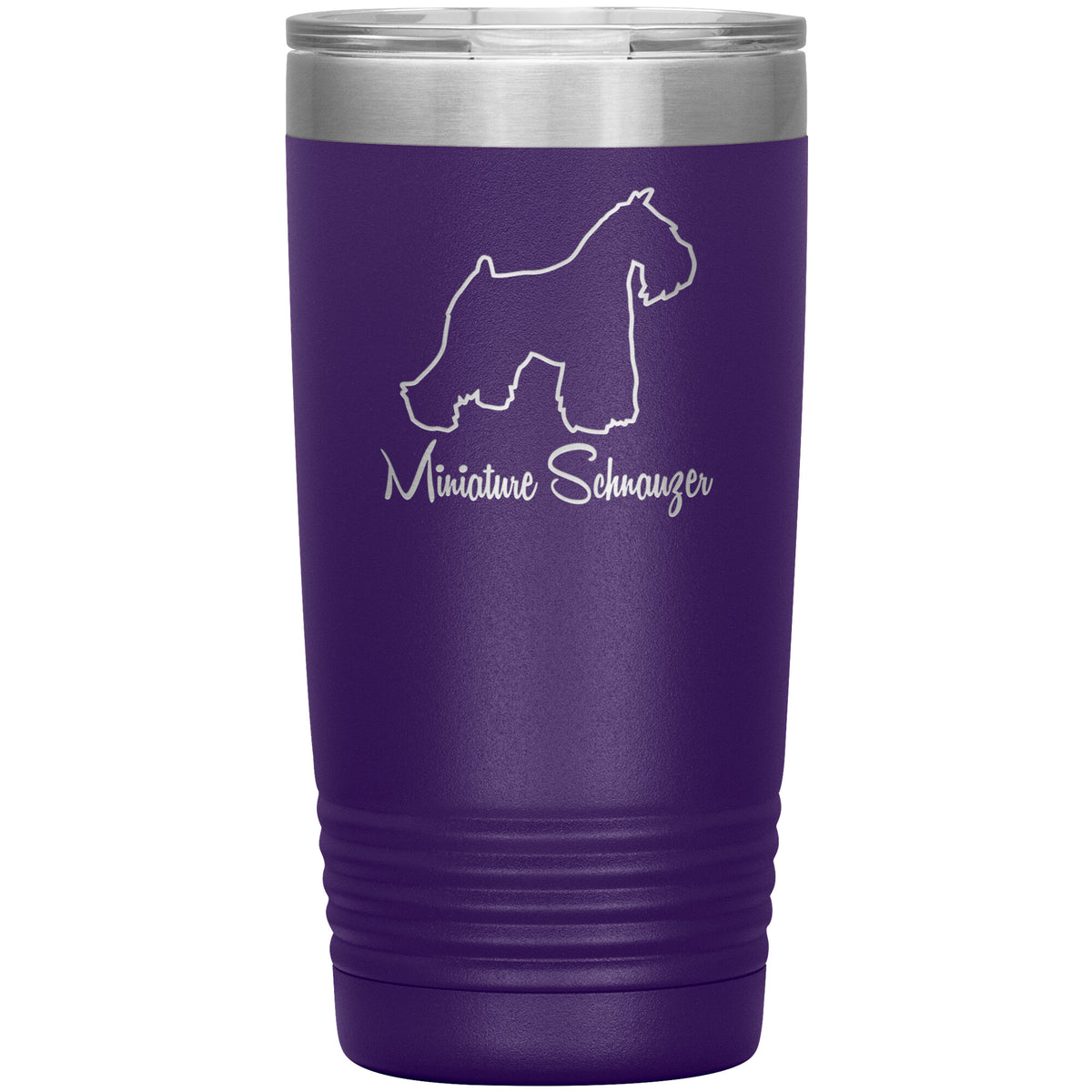 Miniature Schnauzer Dog Outlined Silhouette 20oz Insulated Tumbler