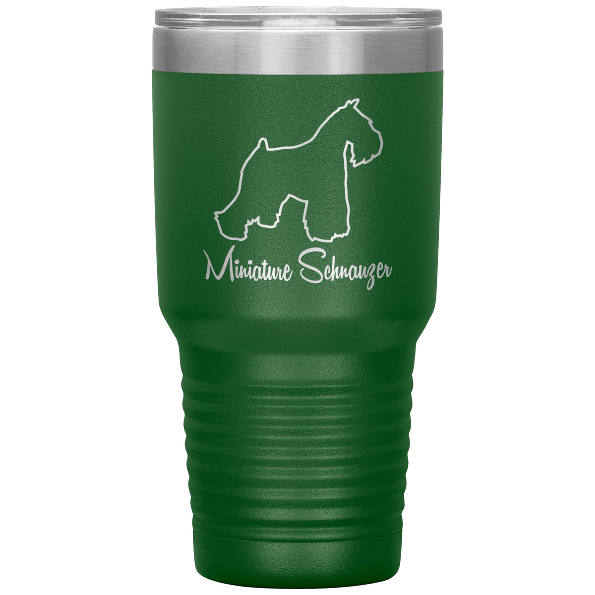 Miniature Schnauzer Dog Outlined Silhouette 30oz Insulated Tumbler