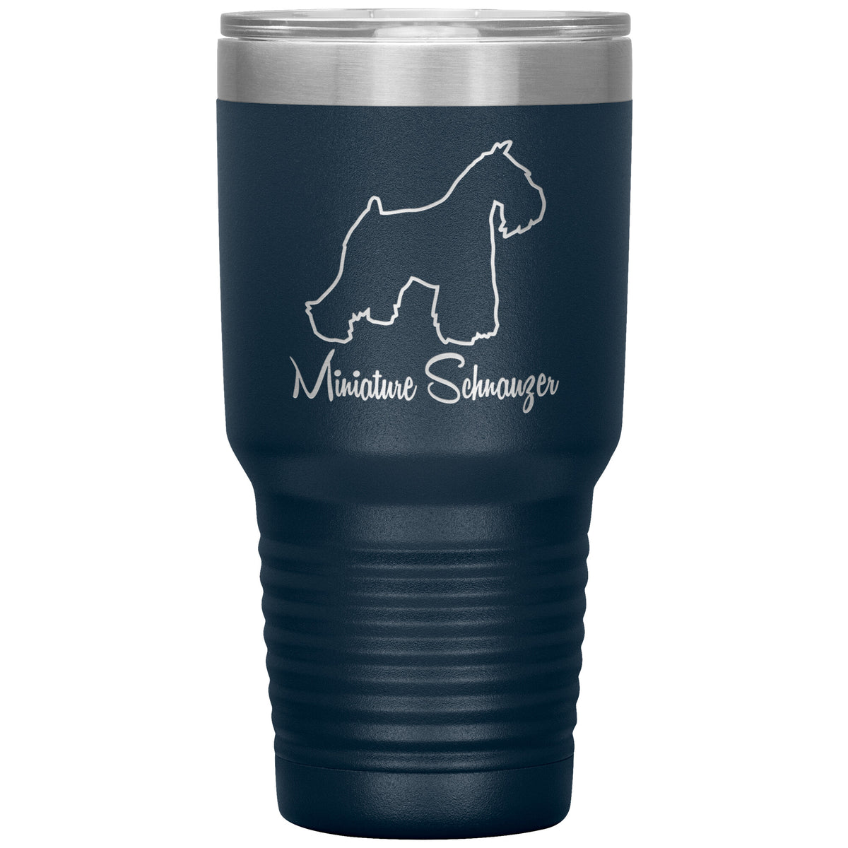 Miniature Schnauzer Dog Outlined Silhouette 30oz Insulated Tumbler