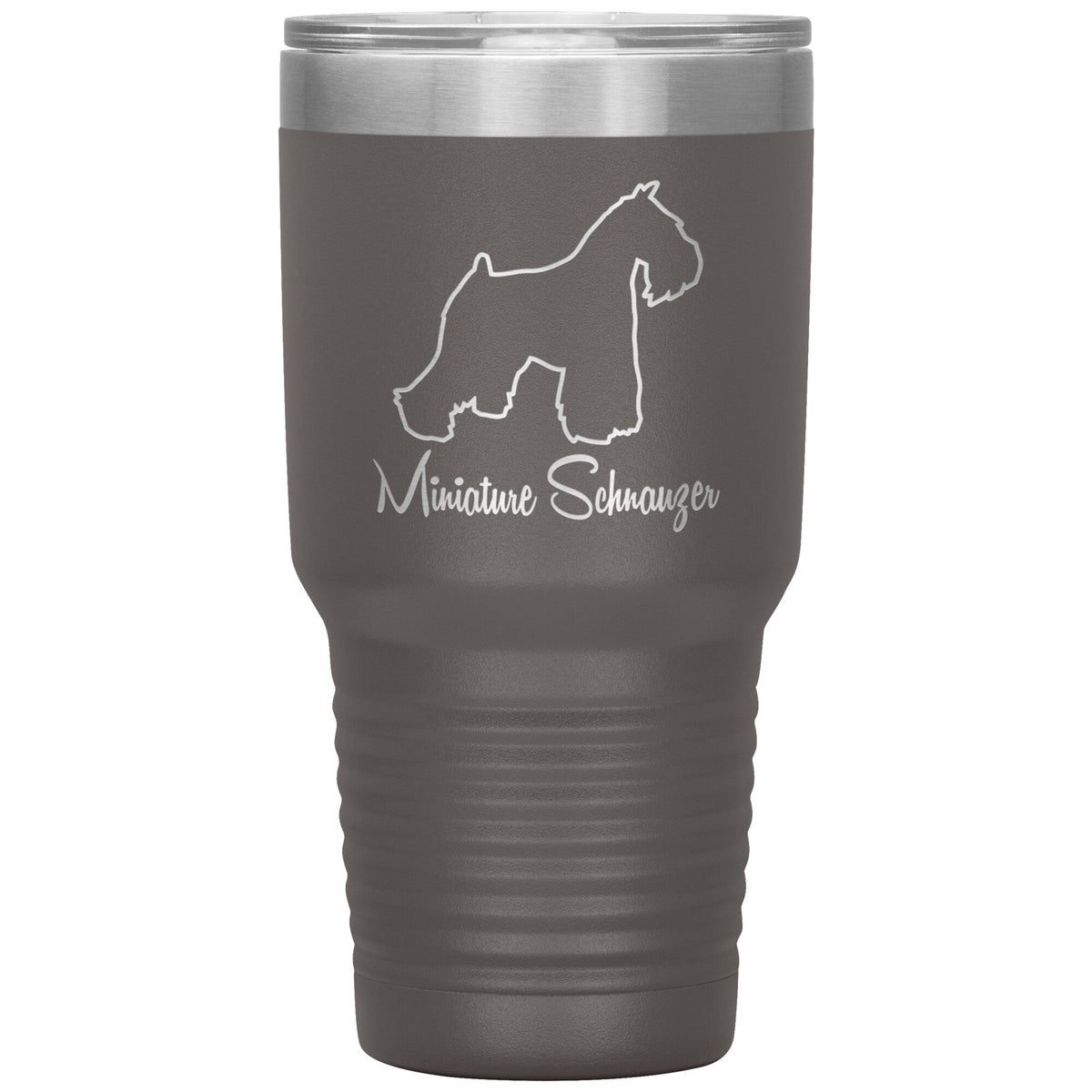 Miniature Schnauzer Dog Outlined Silhouette 30oz Insulated Tumbler