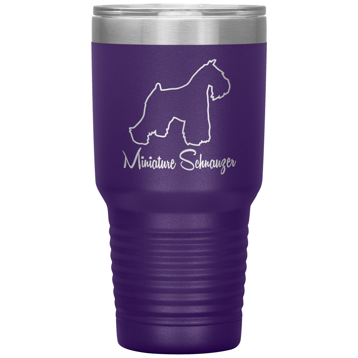 Miniature Schnauzer Dog Outlined Silhouette 30oz Insulated Tumbler