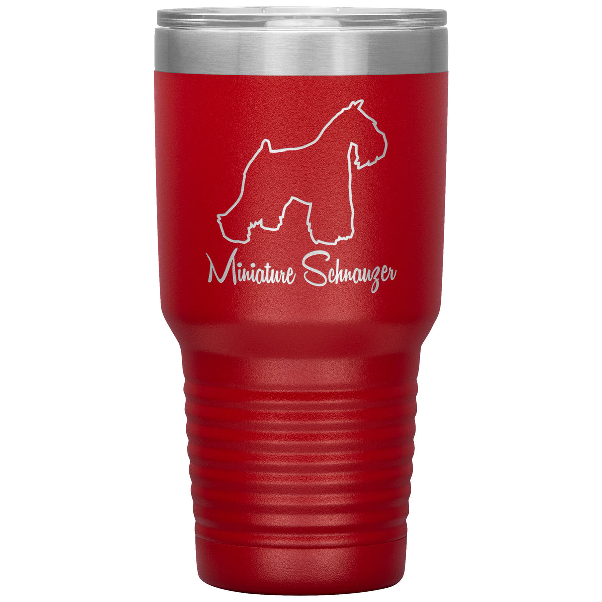 Miniature Schnauzer Dog Outlined Silhouette 30oz Insulated Tumbler