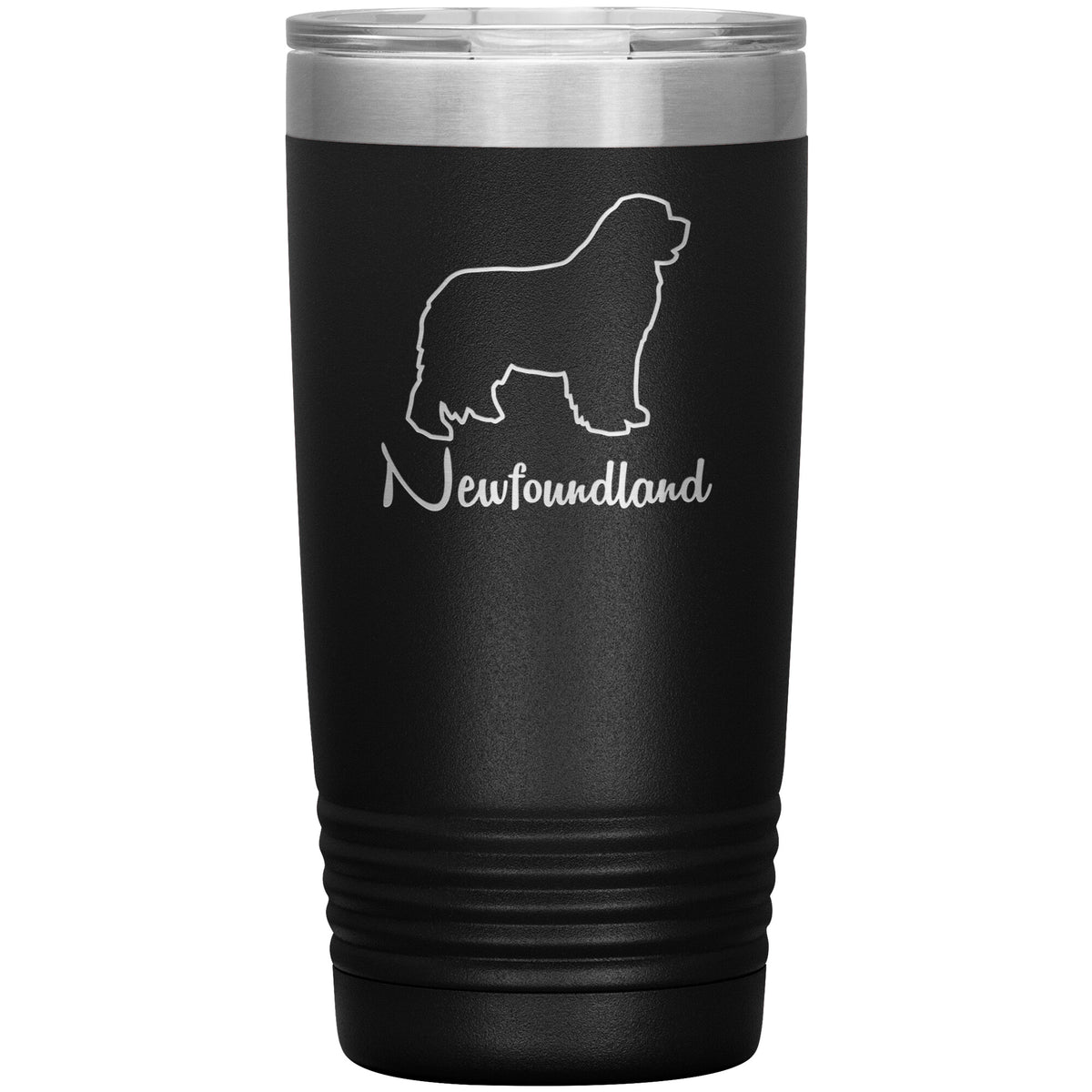 Newfoundland Dog Outlined Silhouette 20oz Insulated Tumbler