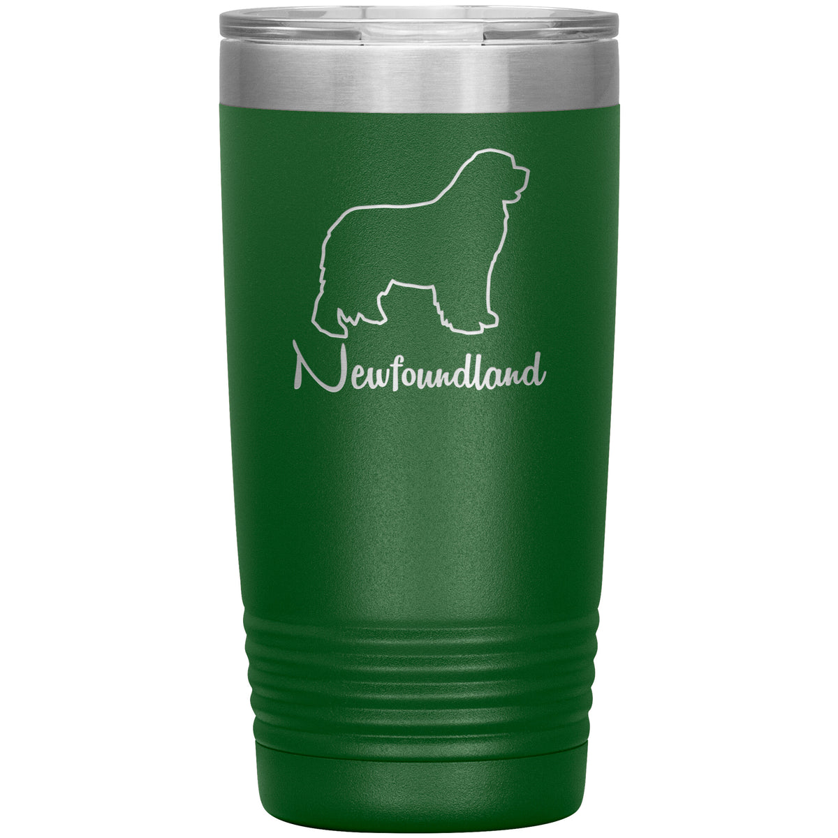 Newfoundland Dog Outlined Silhouette 20oz Insulated Tumbler