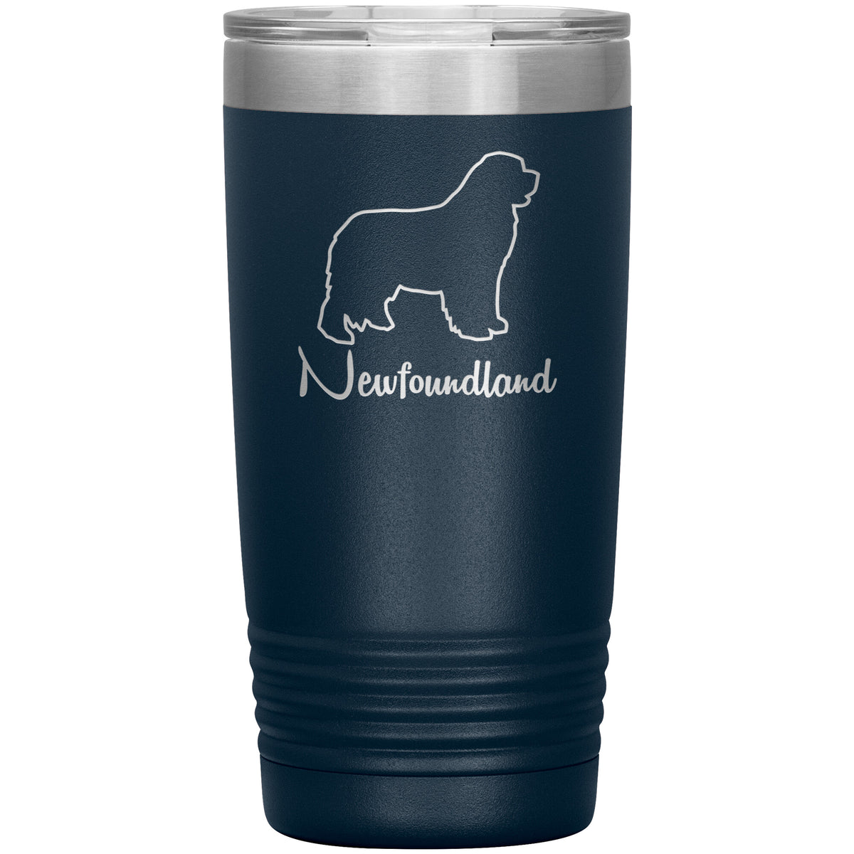 Newfoundland Dog Outlined Silhouette 20oz Insulated Tumbler