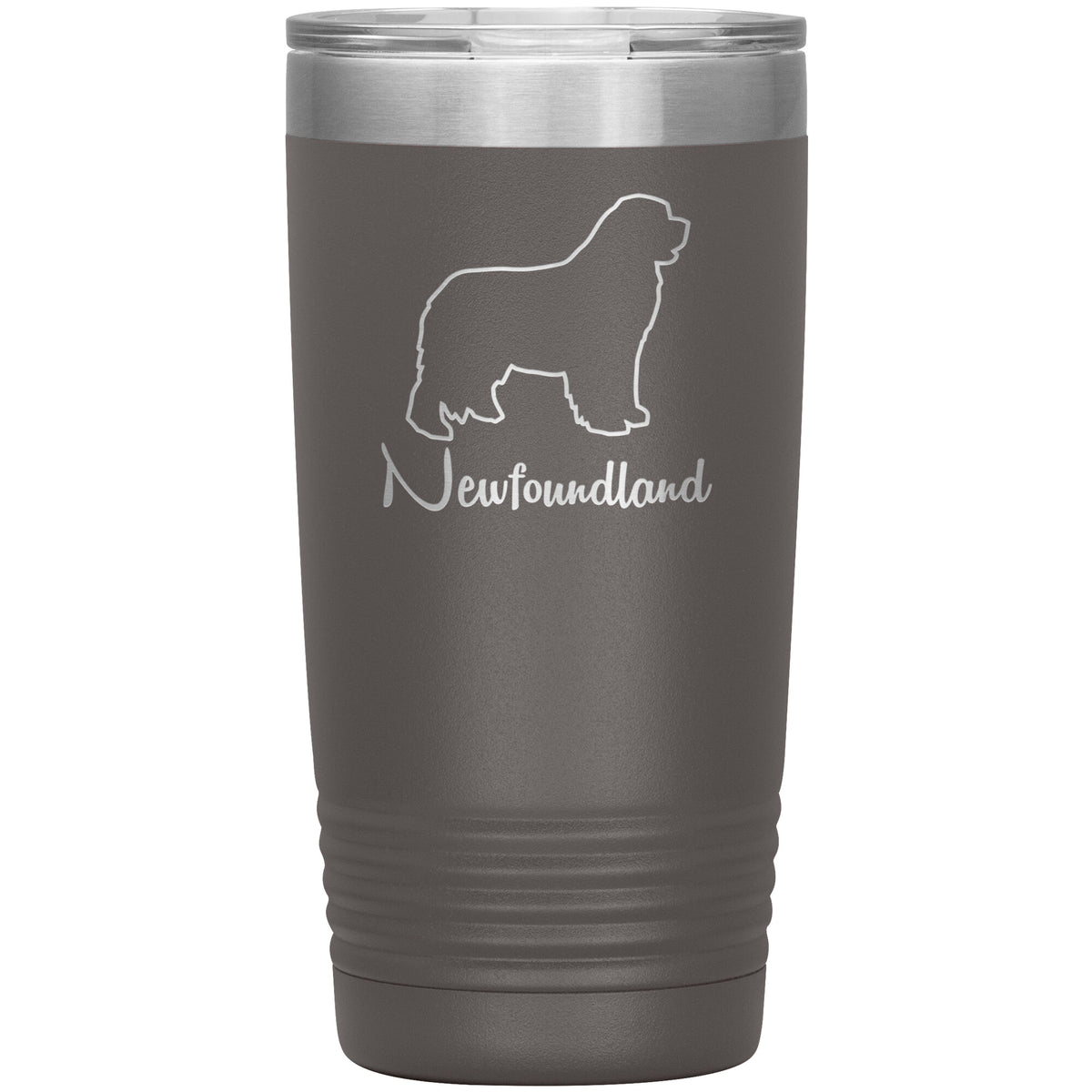 Newfoundland Dog Outlined Silhouette 20oz Insulated Tumbler