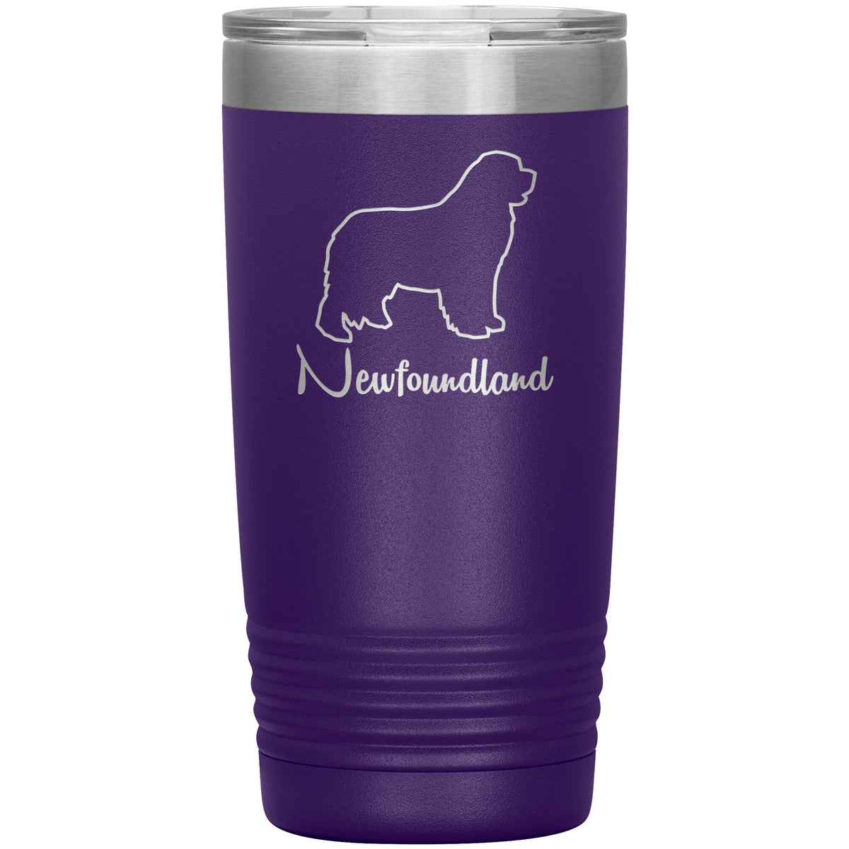 Newfoundland Dog Outlined Silhouette 20oz Insulated Tumbler