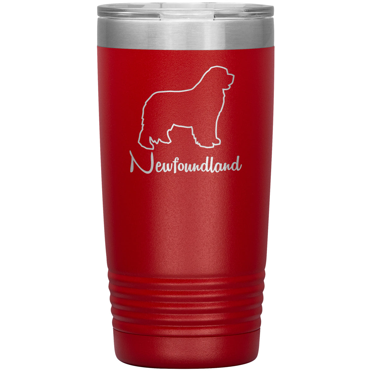 Newfoundland Dog Outlined Silhouette 20oz Insulated Tumbler