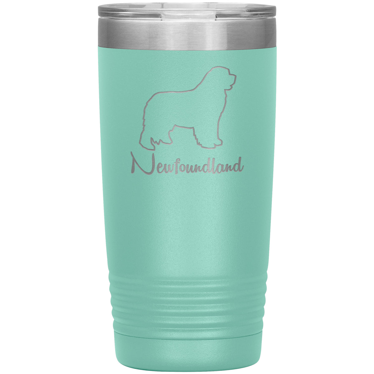 Newfoundland Dog Outlined Silhouette 20oz Insulated Tumbler