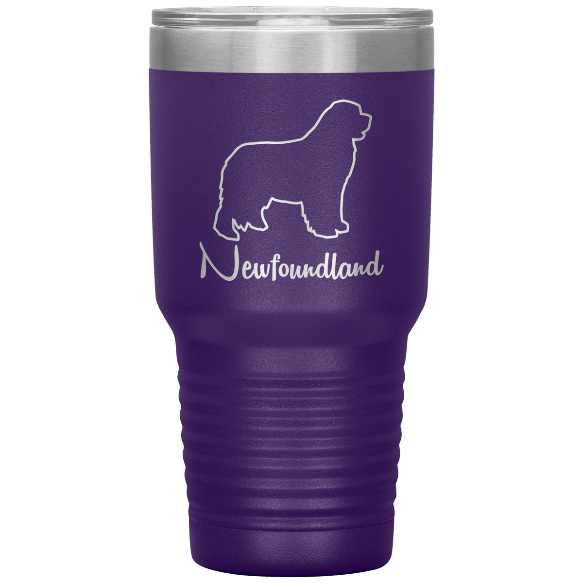 Newfoundland Dog Outlined Silhouette 30oz Insulated Tumbler