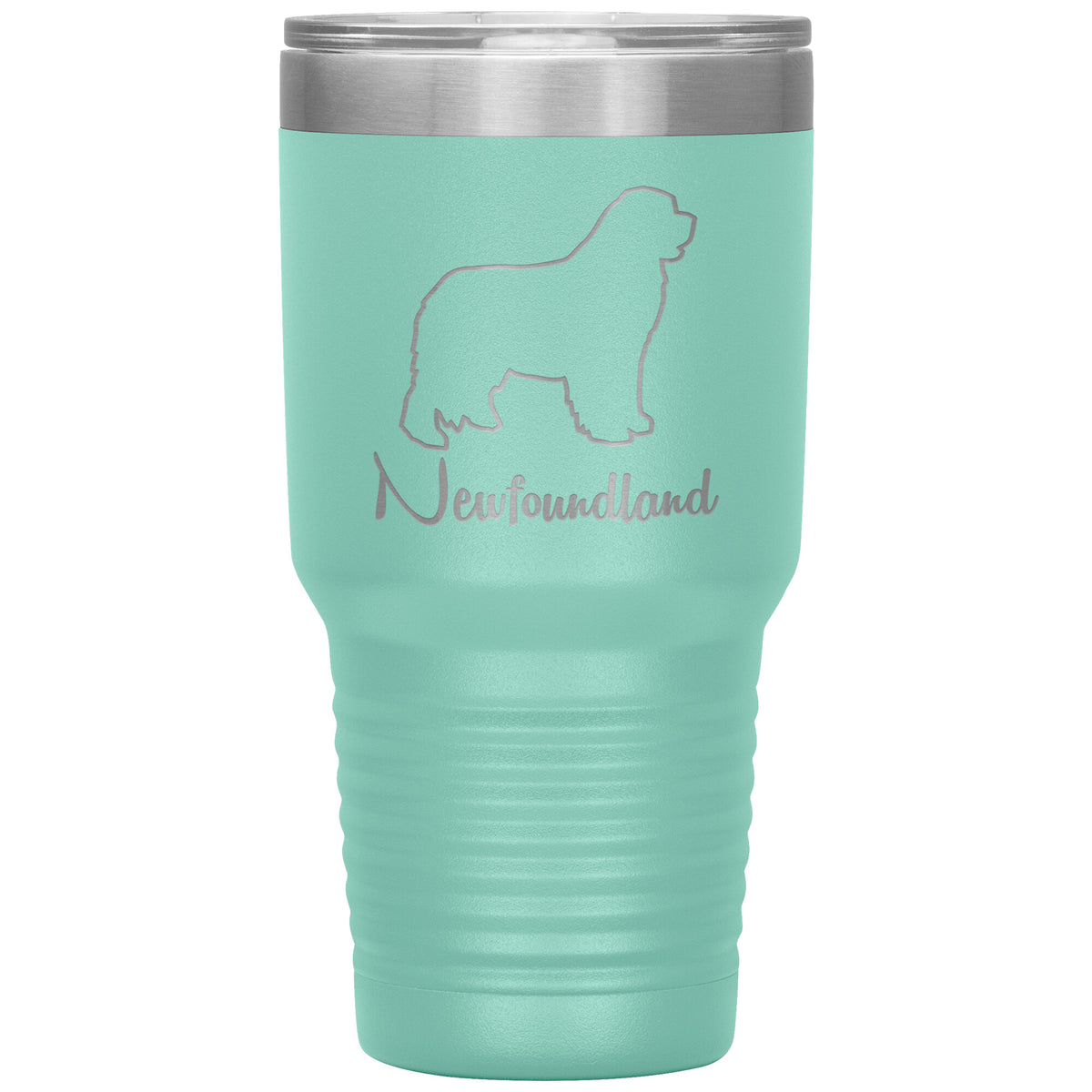 Newfoundland Dog Outlined Silhouette 30oz Insulated Tumbler