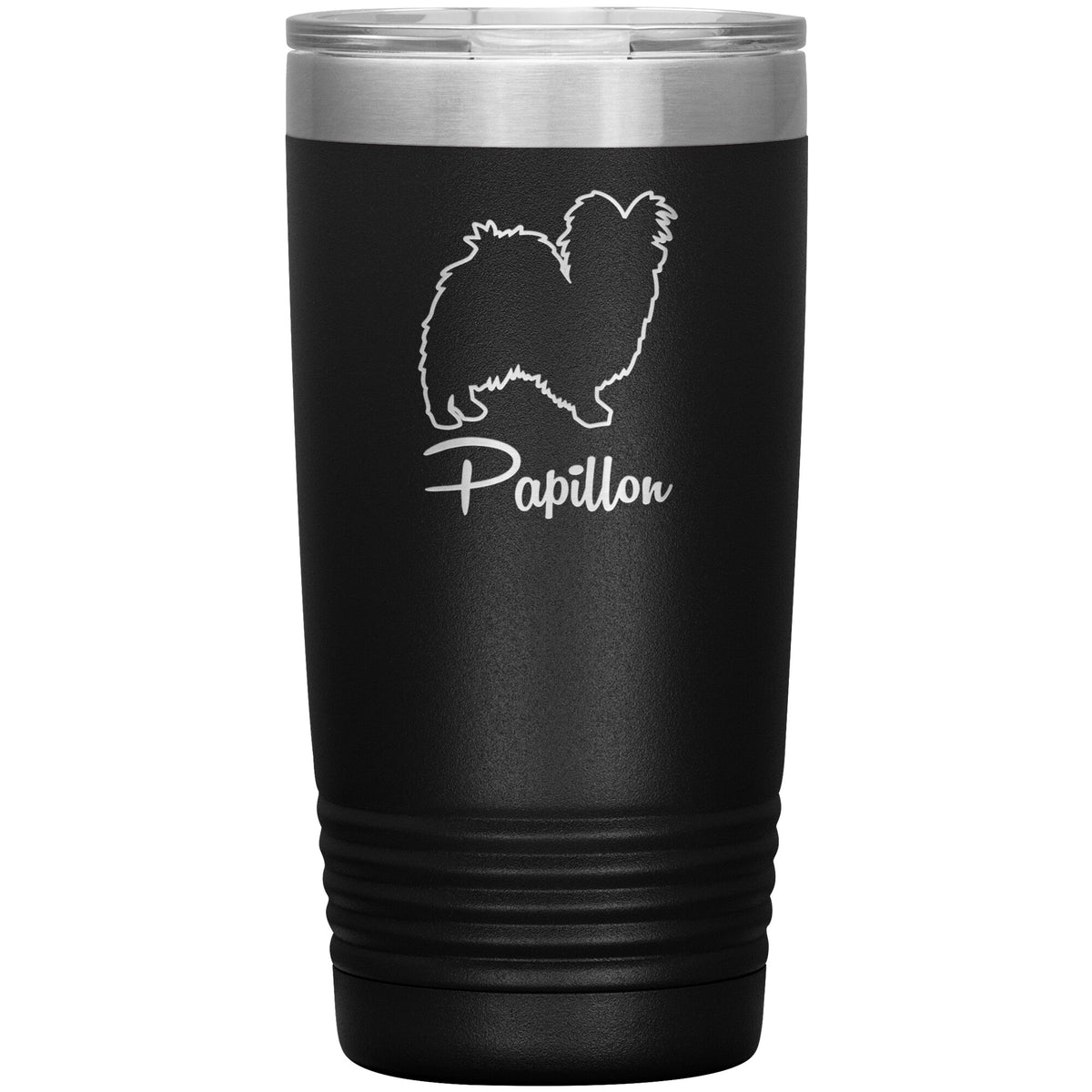 Papillon Dog Outlined Silhouette 20oz Insulated Tumbler