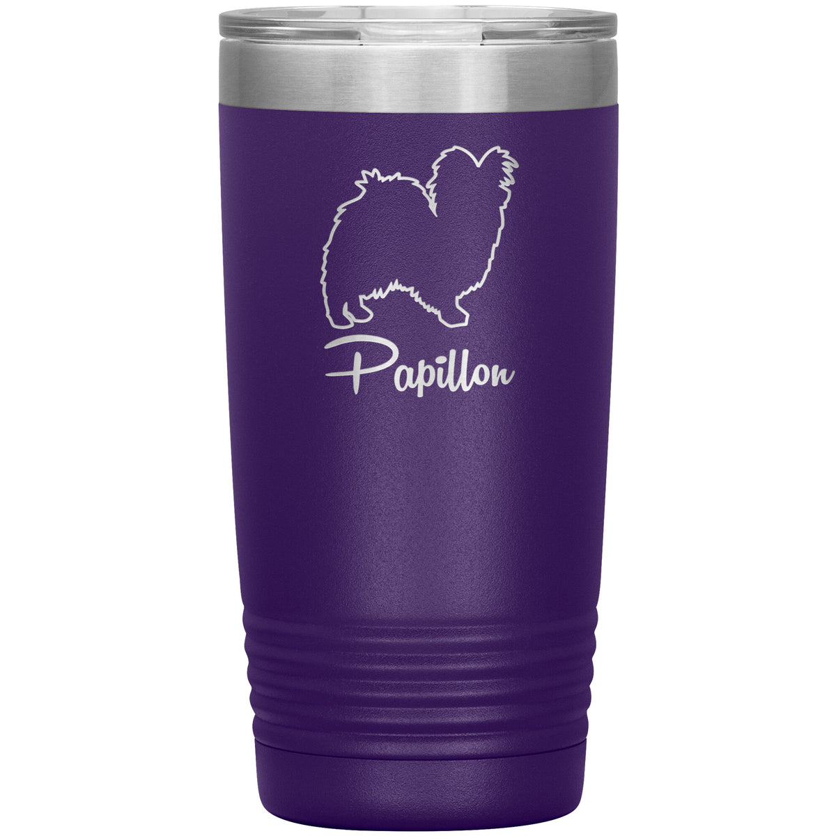 Papillon Dog Outlined Silhouette 20oz Insulated Tumbler
