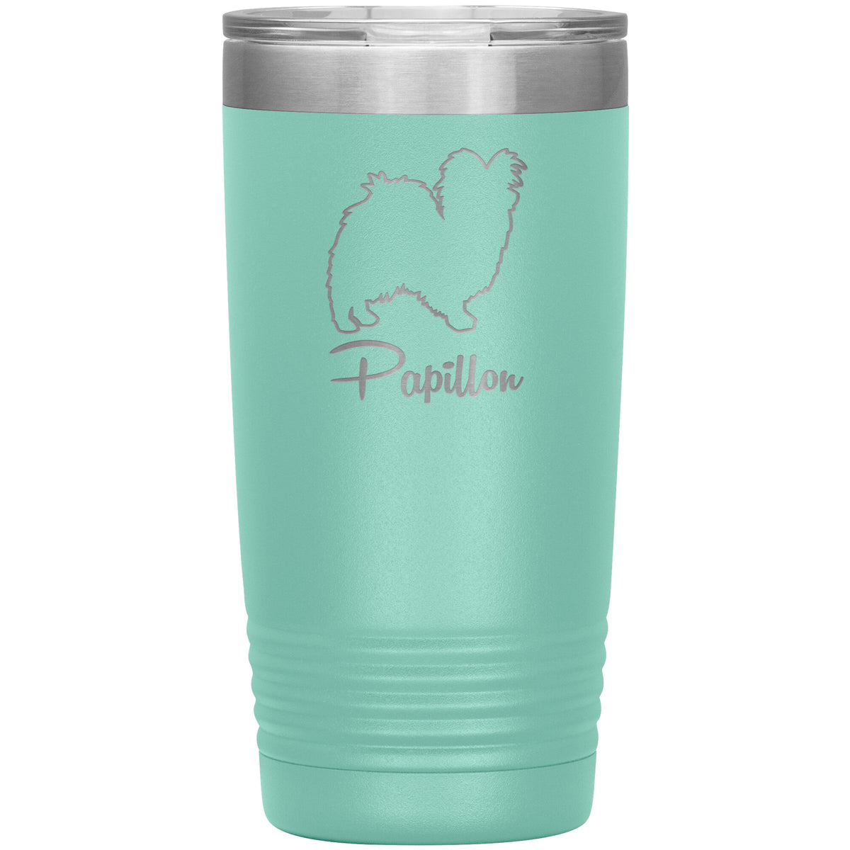 Papillon Dog Outlined Silhouette 20oz Insulated Tumbler