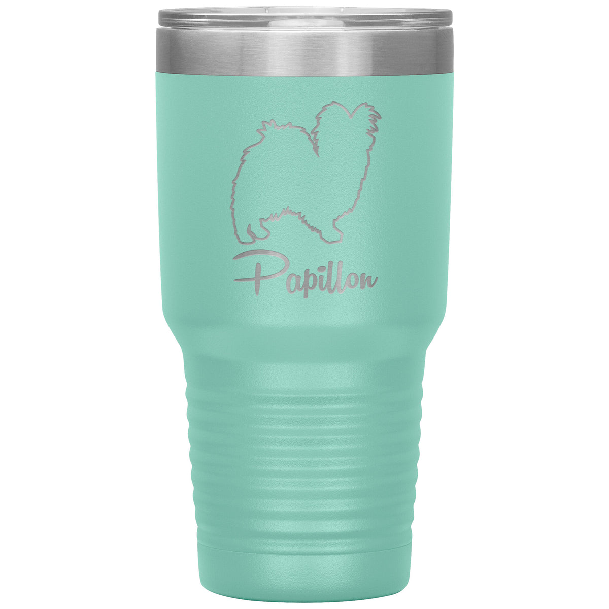 Papillon Dog Outlined Silhouette 30oz Insulated Tumbler