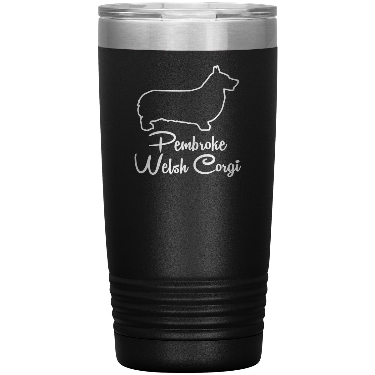 Pembroke Welsh Corgi Dog Outlined Silhouette 20oz Insulated Tumbler