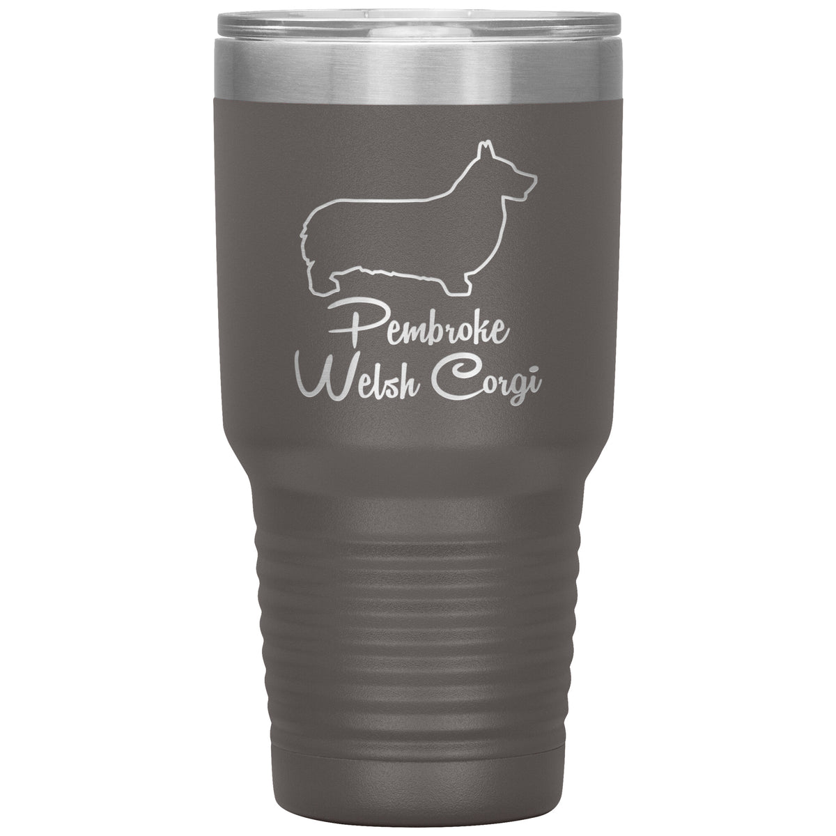 Pembroke Welsh Corgi Dog Outlined Silhouette 30oz Insulated Tumbler