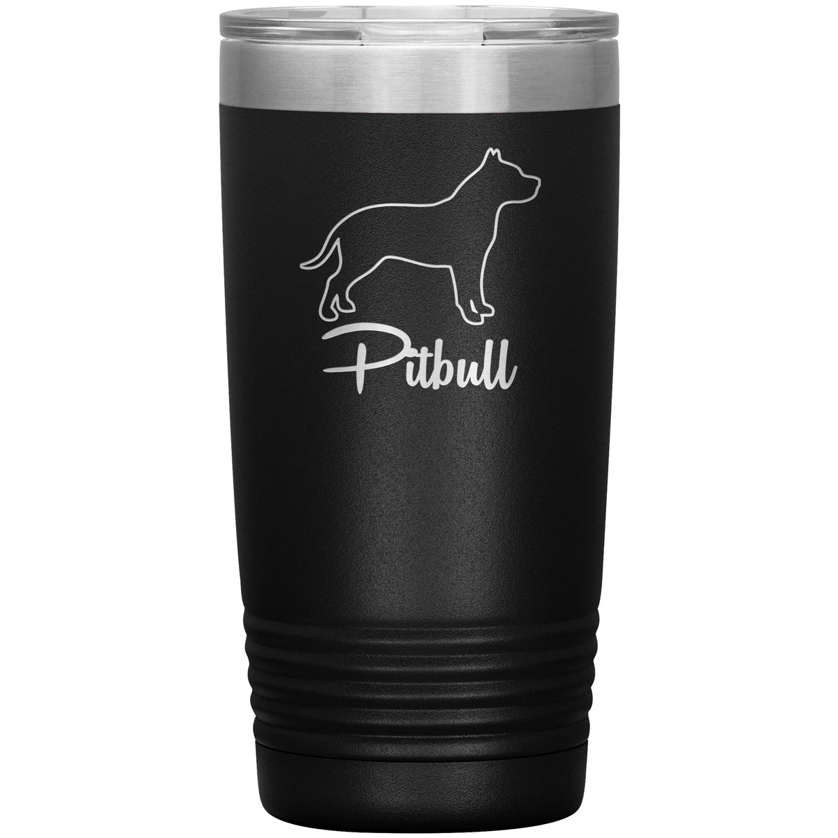 Pitbull Dog Outlined Silhouette 20oz Insulated Tumbler