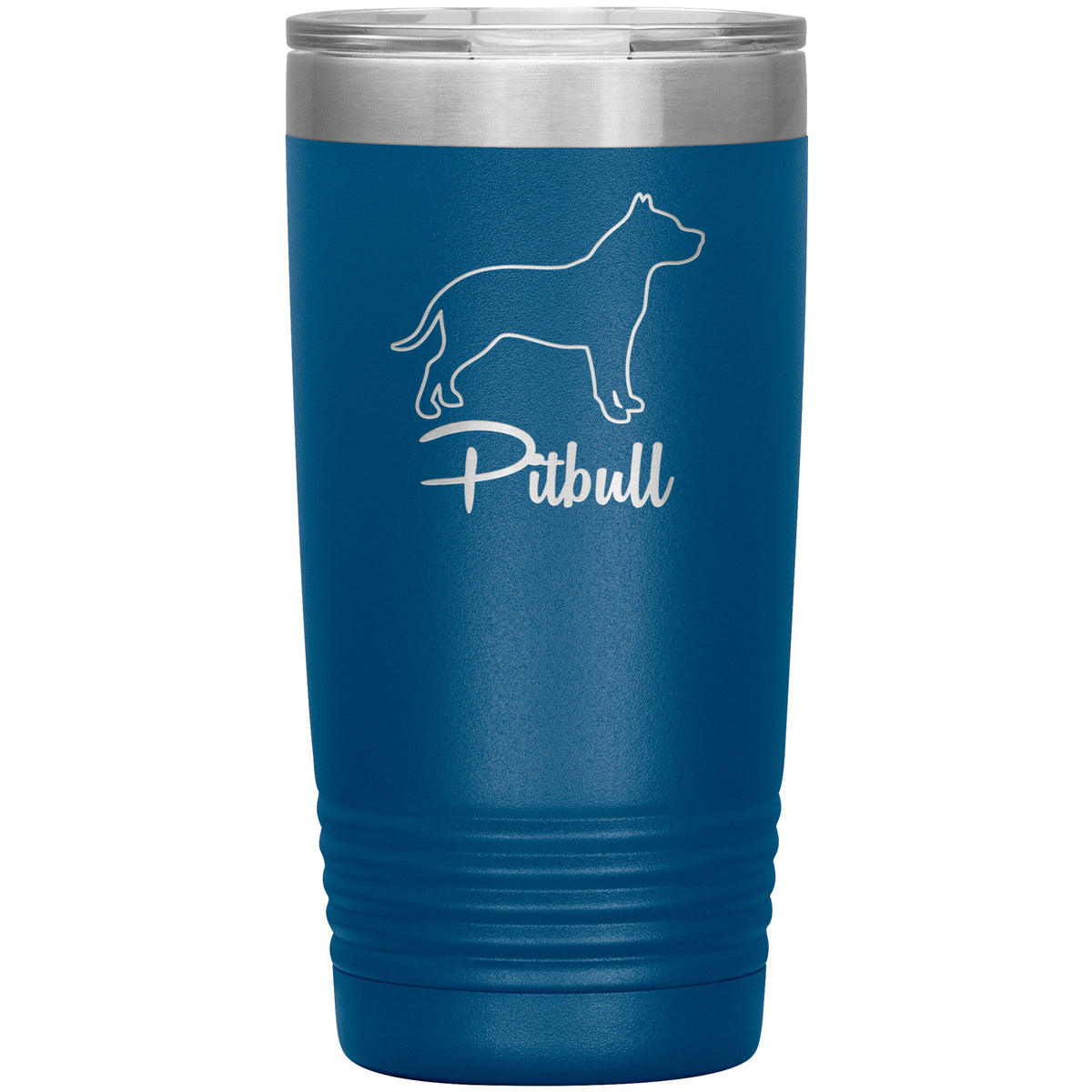 Pitbull Dog Outlined Silhouette 20oz Insulated Tumbler