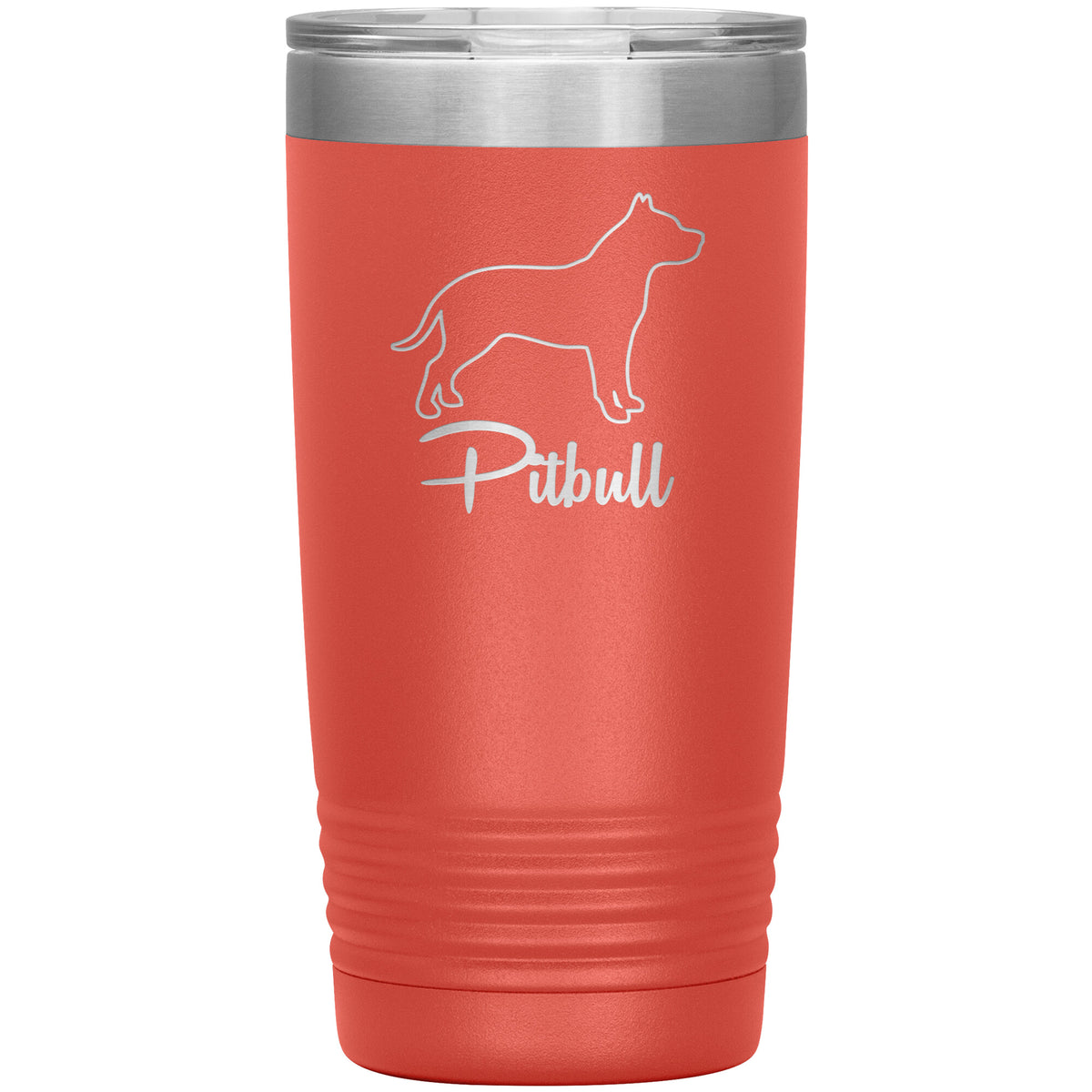 Pitbull Dog Outlined Silhouette 20oz Insulated Tumbler
