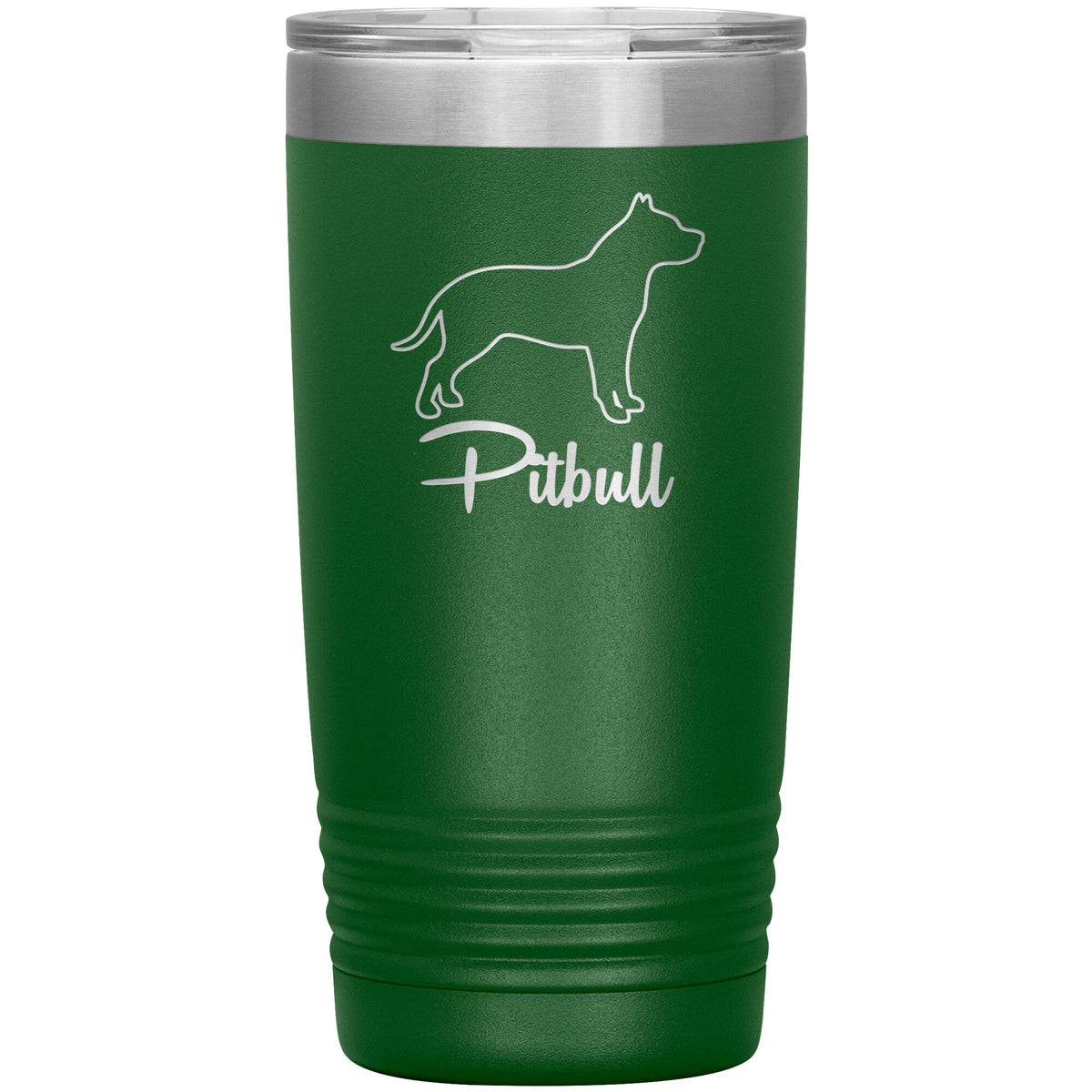 Pitbull Dog Outlined Silhouette 20oz Insulated Tumbler