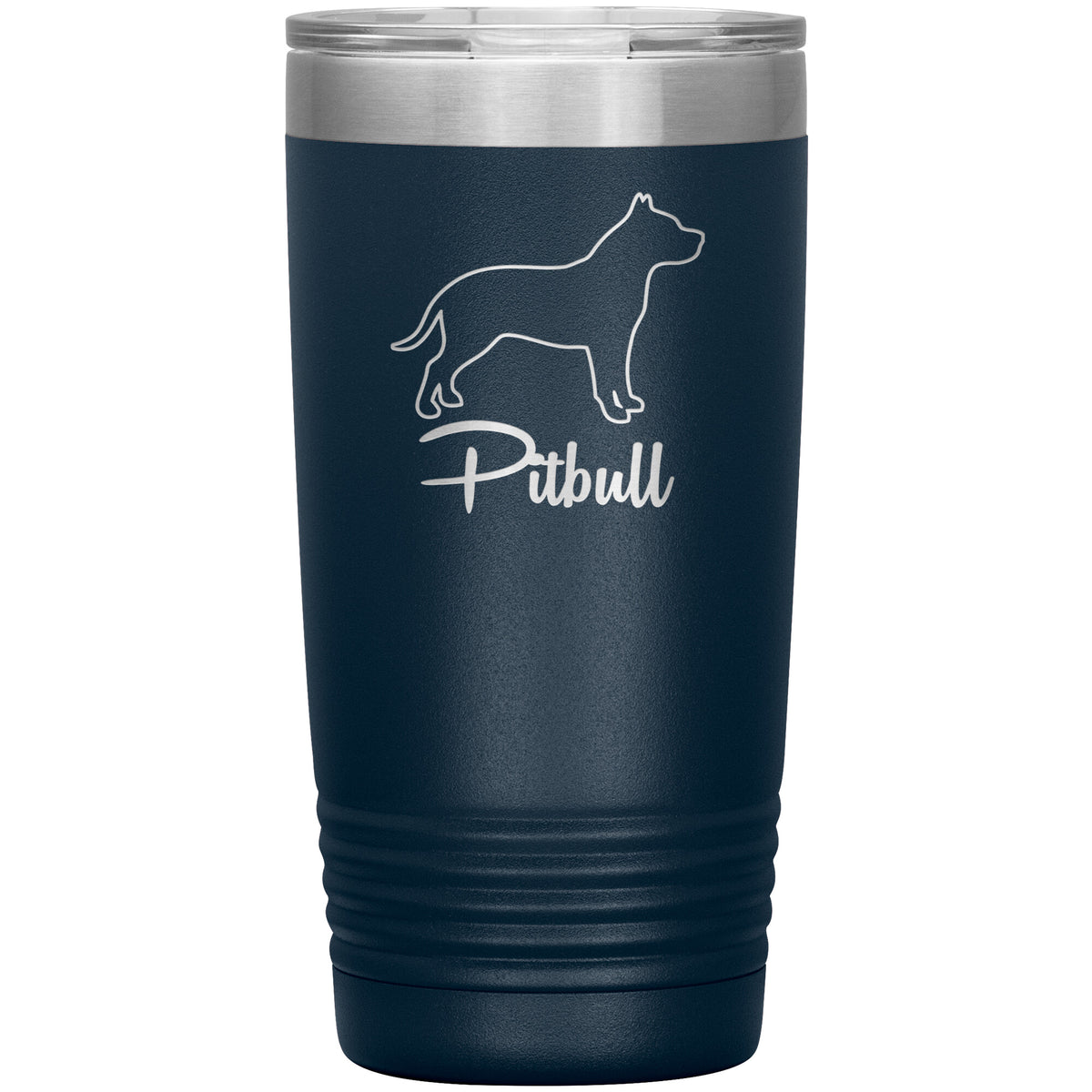Pitbull Dog Outlined Silhouette 20oz Insulated Tumbler