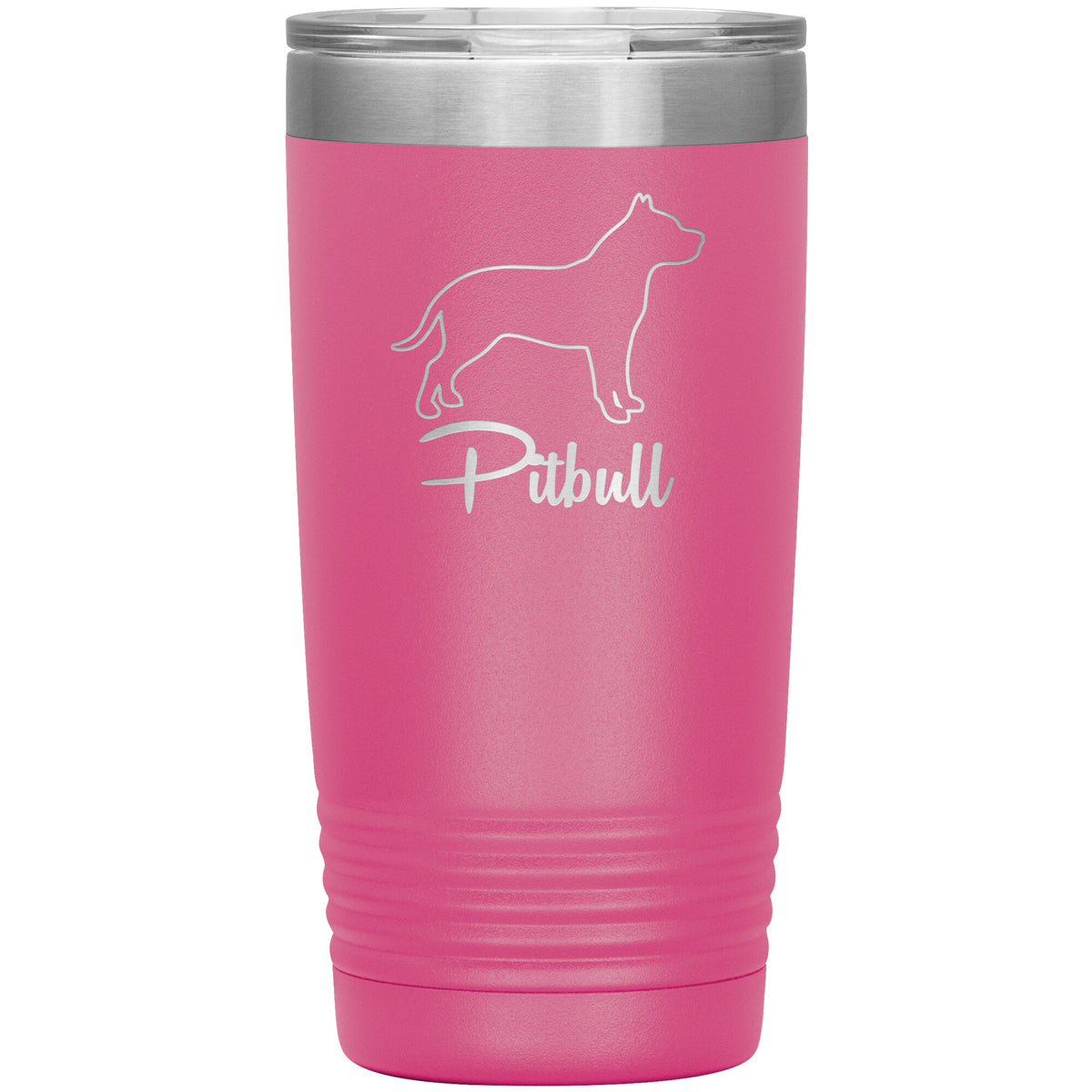 Pitbull Dog Outlined Silhouette 20oz Insulated Tumbler