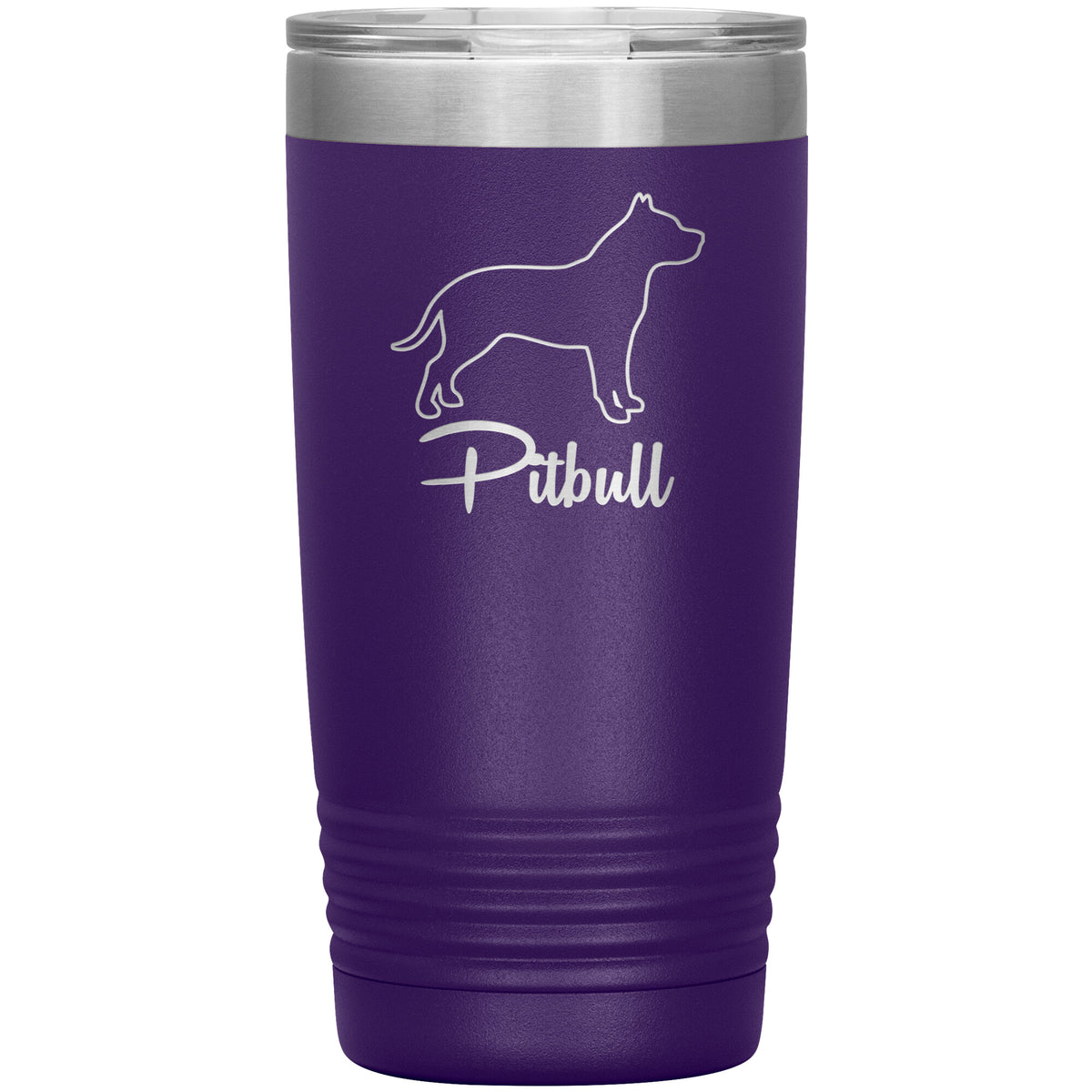 Pitbull Dog Outlined Silhouette 20oz Insulated Tumbler