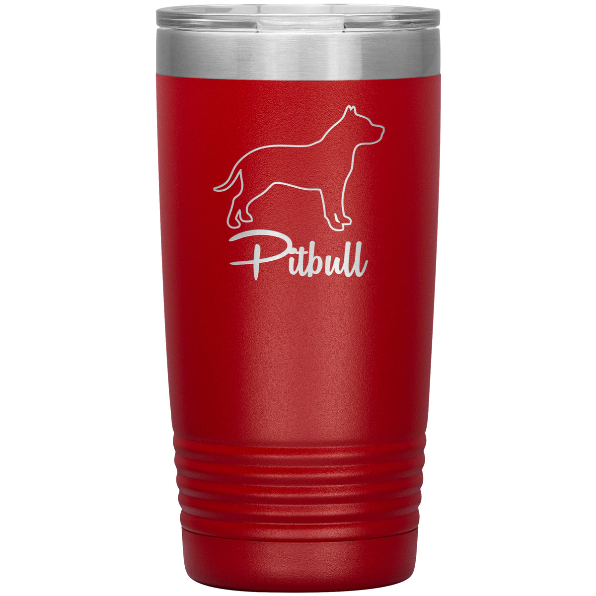 Pitbull Dog Outlined Silhouette 20oz Insulated Tumbler