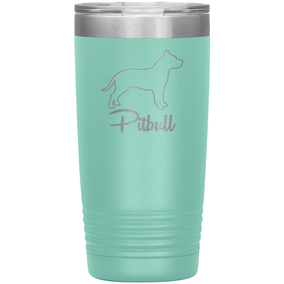 Pitbull Dog Outlined Silhouette 20oz Insulated Tumbler