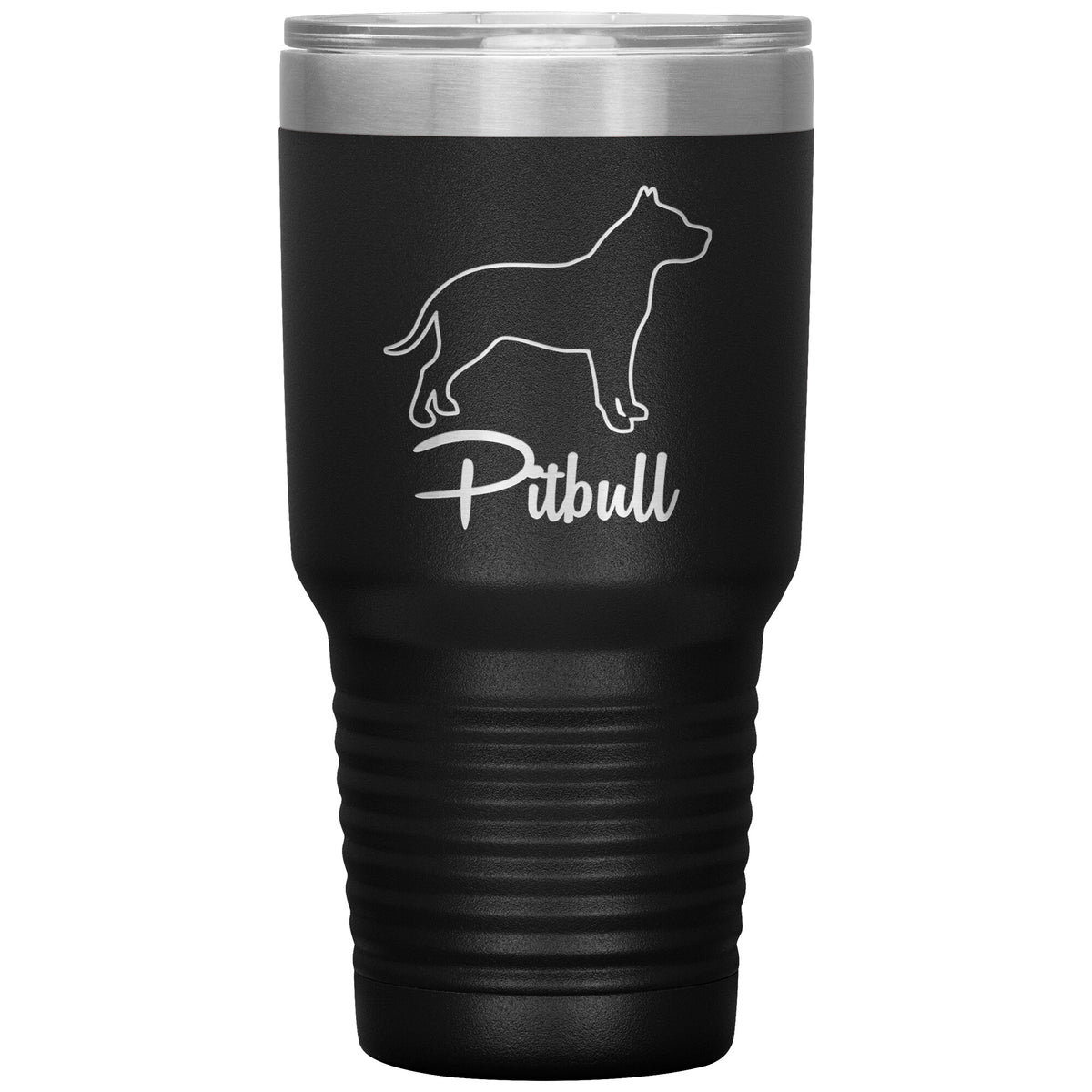 Pitbull Dog Outlined Silhouette 30oz Insulated Tumbler