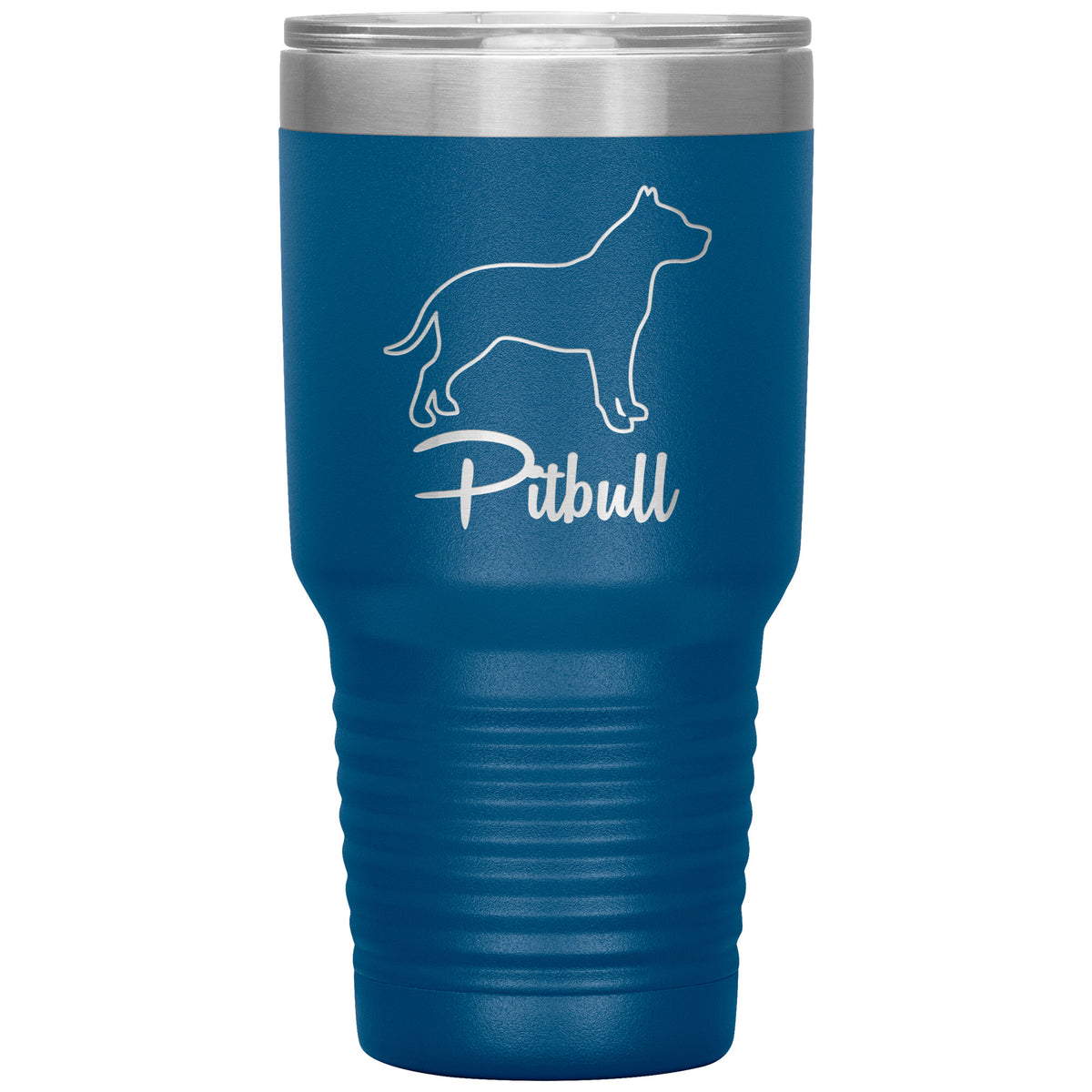 Pitbull Dog Outlined Silhouette 30oz Insulated Tumbler
