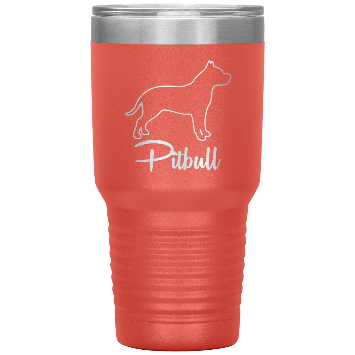 Pitbull Dog Outlined Silhouette 30oz Insulated Tumbler