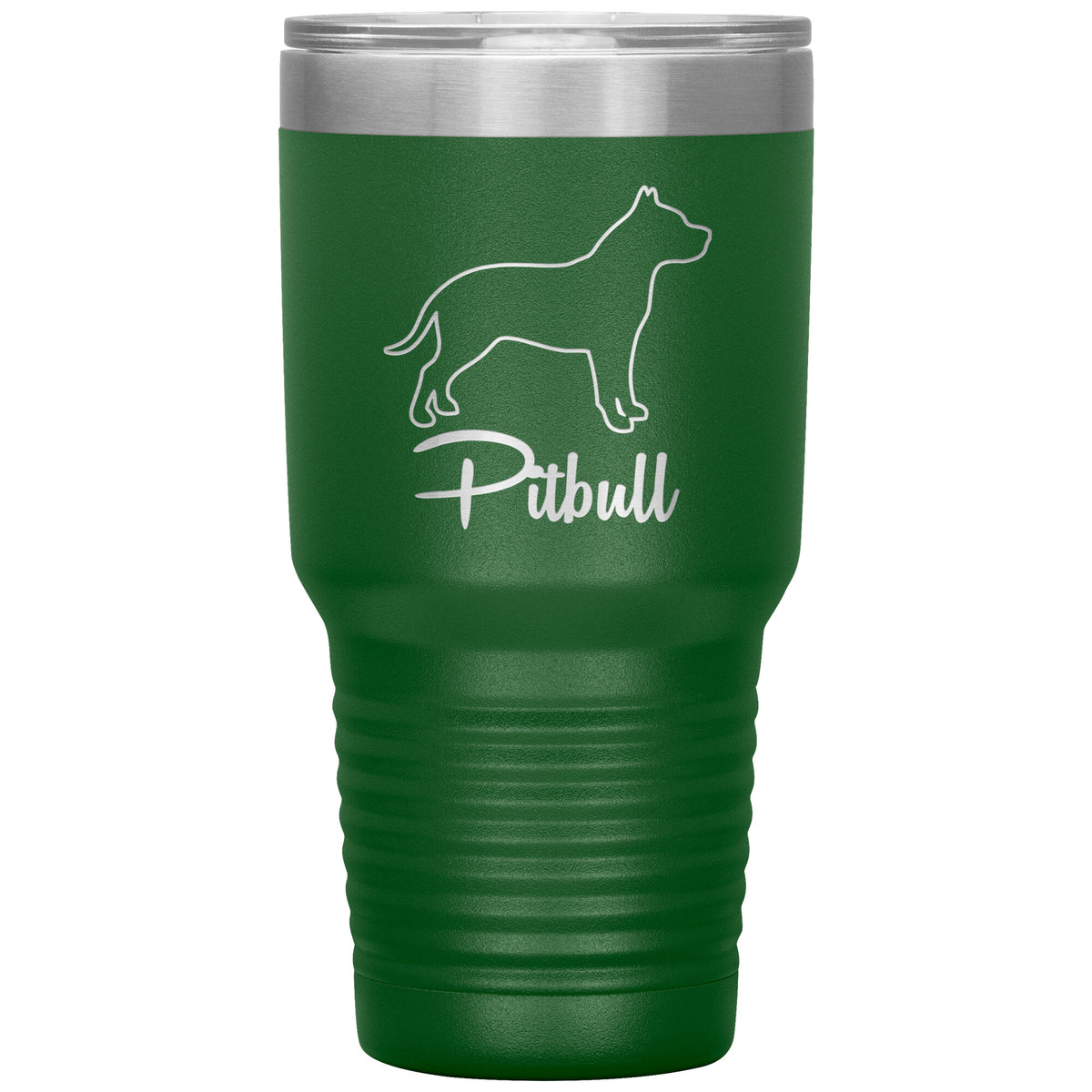 Pitbull Dog Outlined Silhouette 30oz Insulated Tumbler
