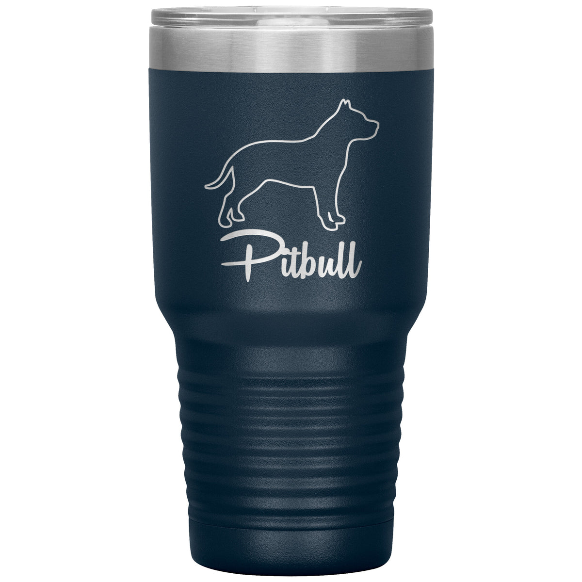 Pitbull Dog Outlined Silhouette 30oz Insulated Tumbler