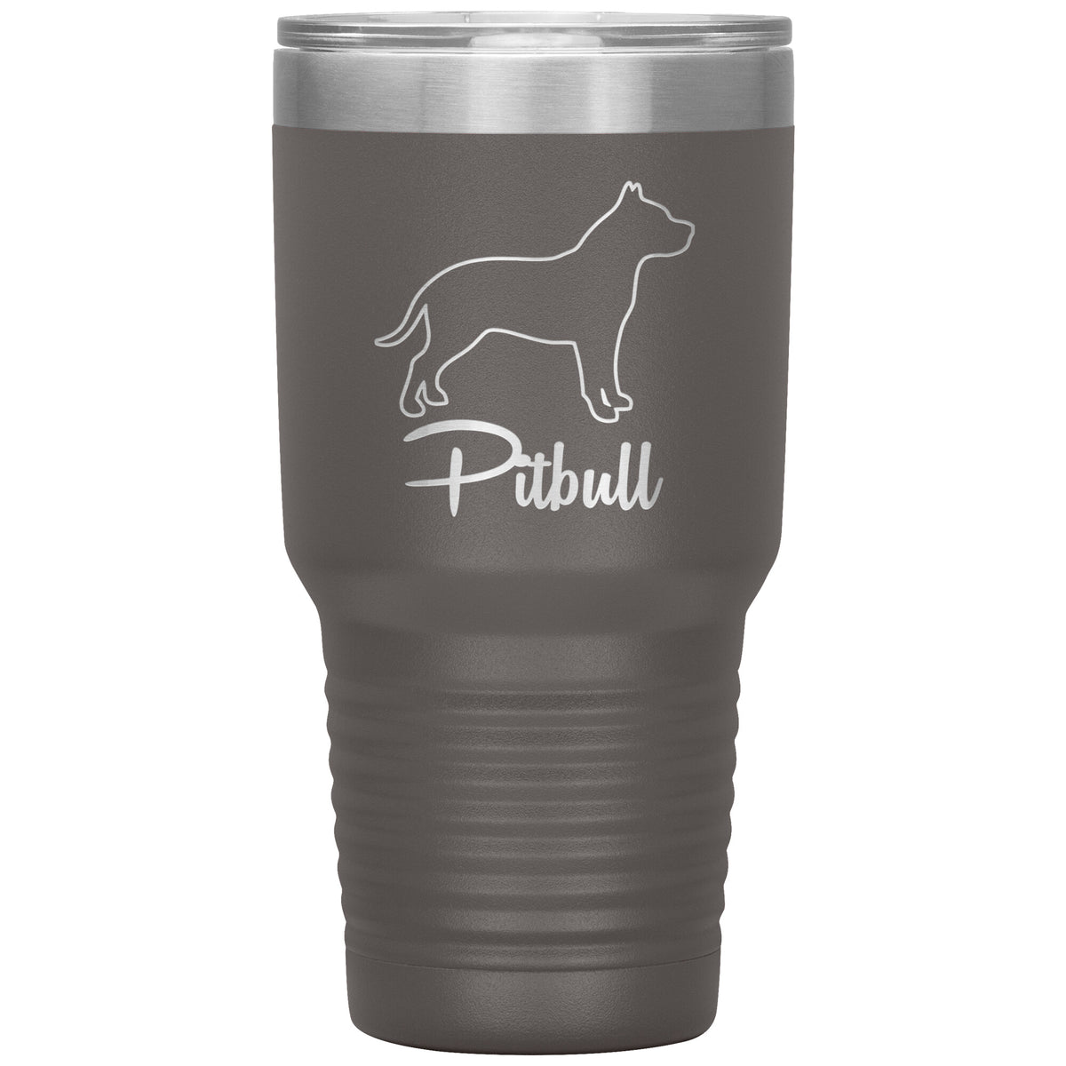 Pitbull Dog Outlined Silhouette 30oz Insulated Tumbler