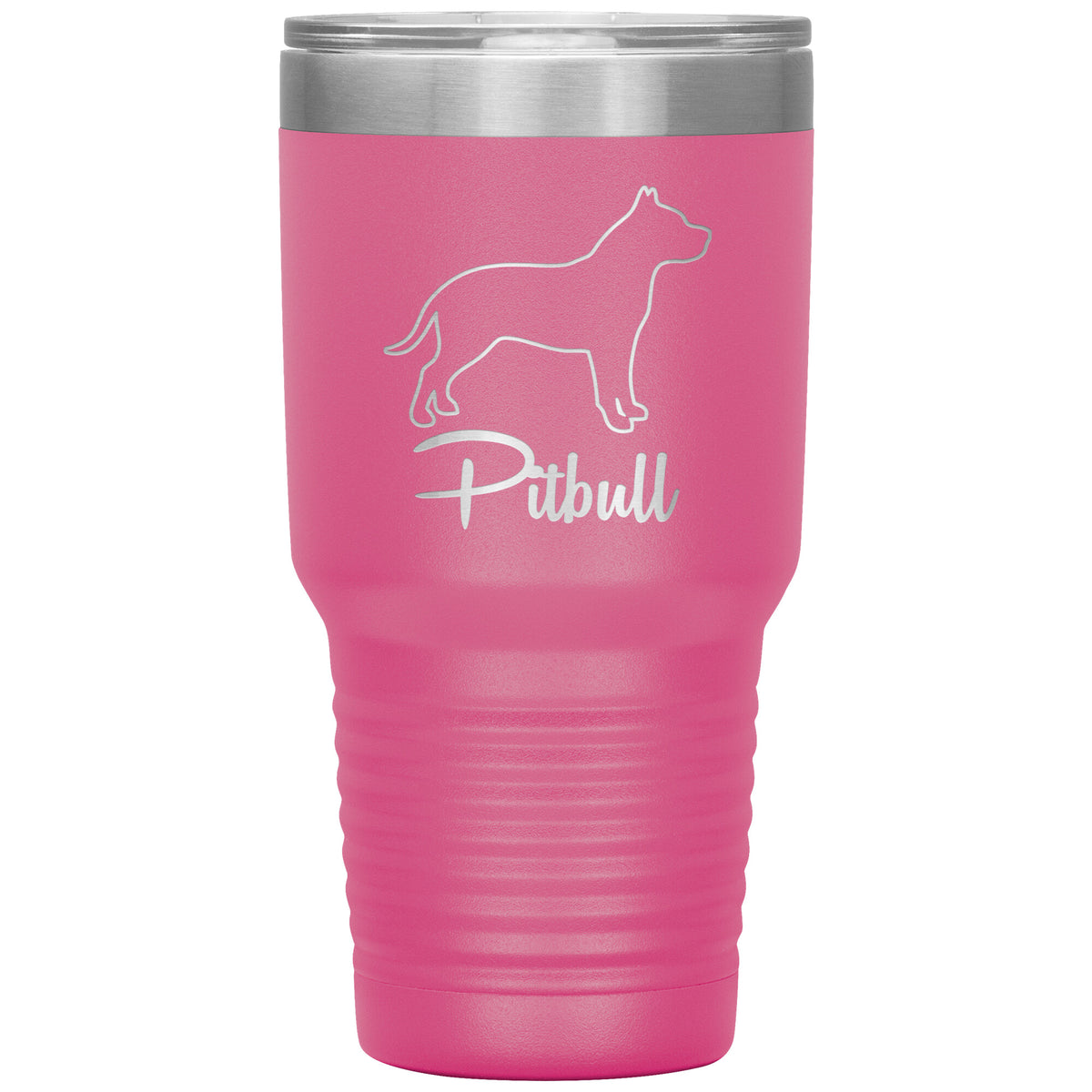 Pitbull Dog Outlined Silhouette 30oz Insulated Tumbler