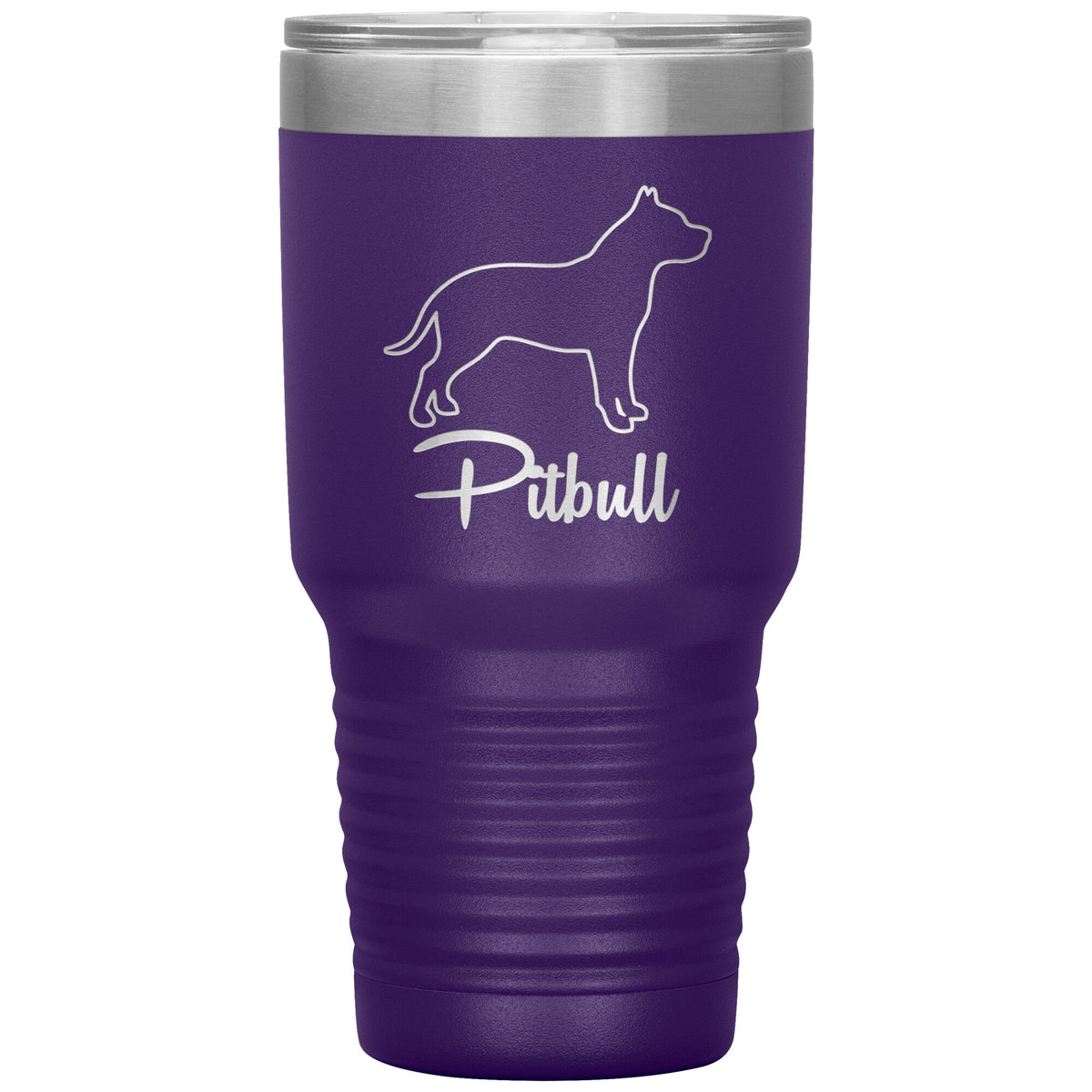 Pitbull Dog Outlined Silhouette 30oz Insulated Tumbler