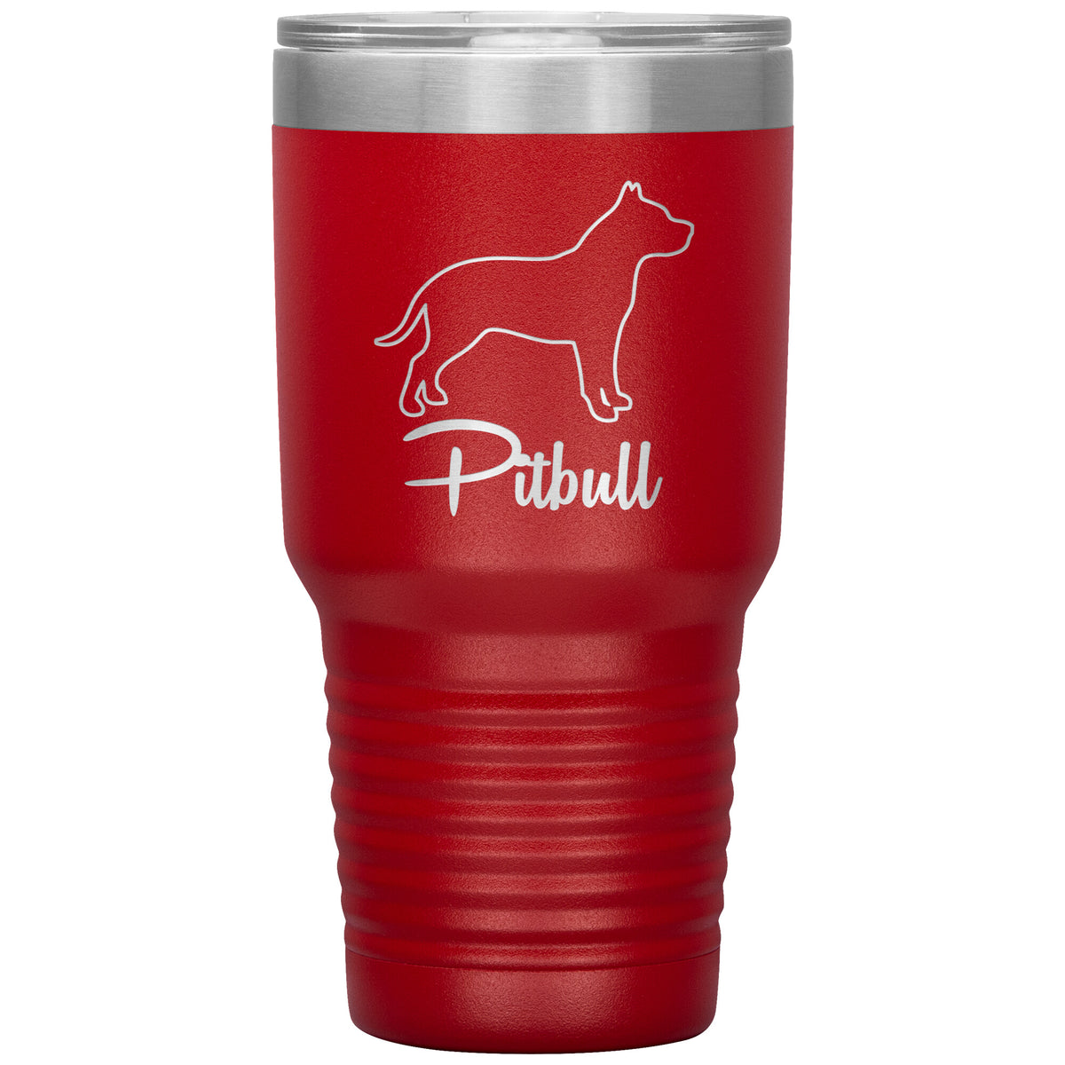 Pitbull Dog Outlined Silhouette 30oz Insulated Tumbler